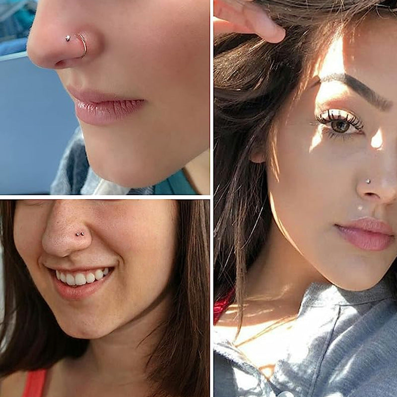 18K Gold Small Nose Stud Piercing Jewelry - Dainty Nose Ring for Women | Perfect for Everyday Wear, Special Occasions & Gifts