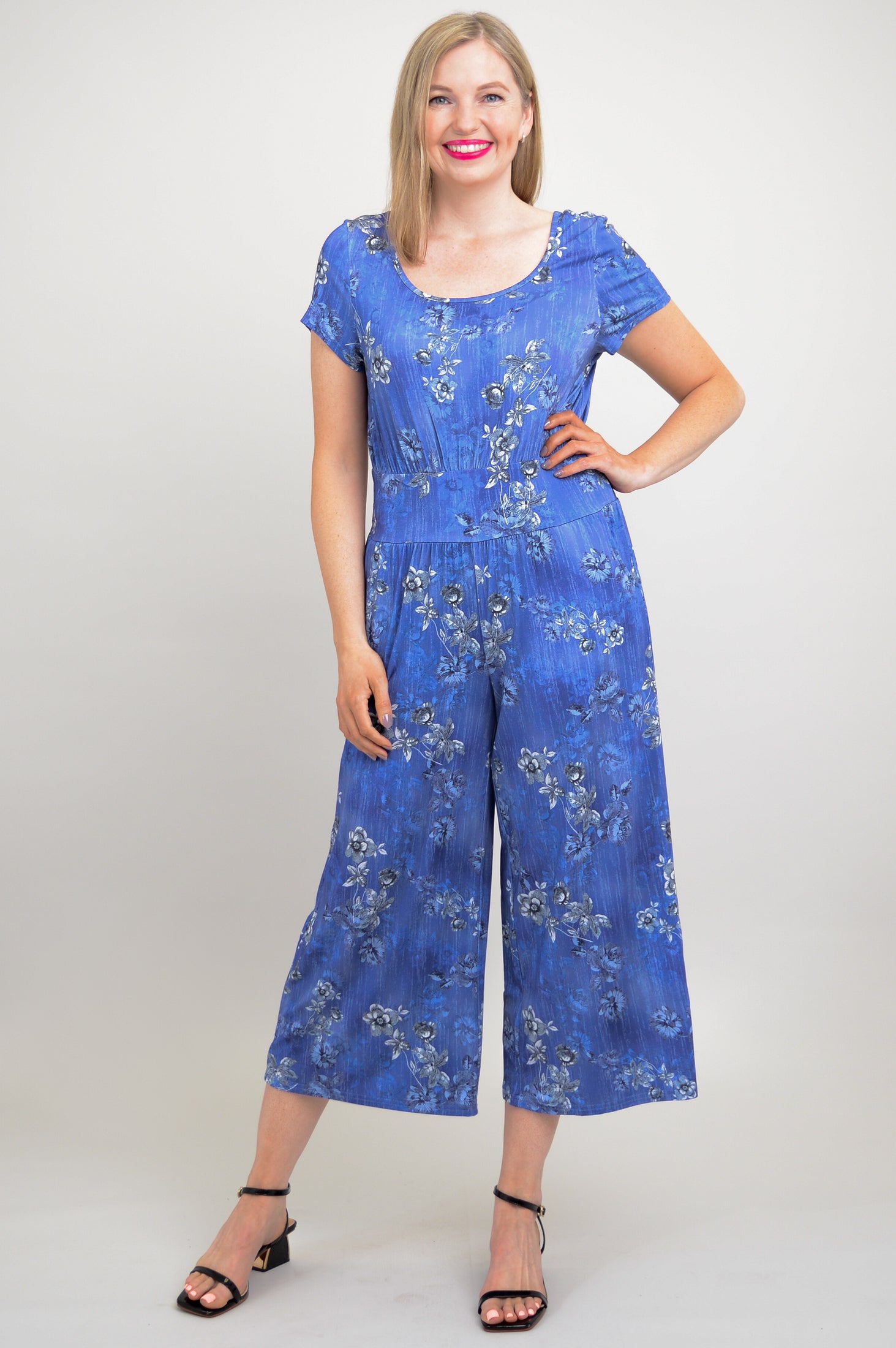 Julie Jumpsuit for Women - Soft Blue Bamboo Fabric - Comfortable & Stylish Romper for Casual Wear, Summer Outfits, and Beach Vacations