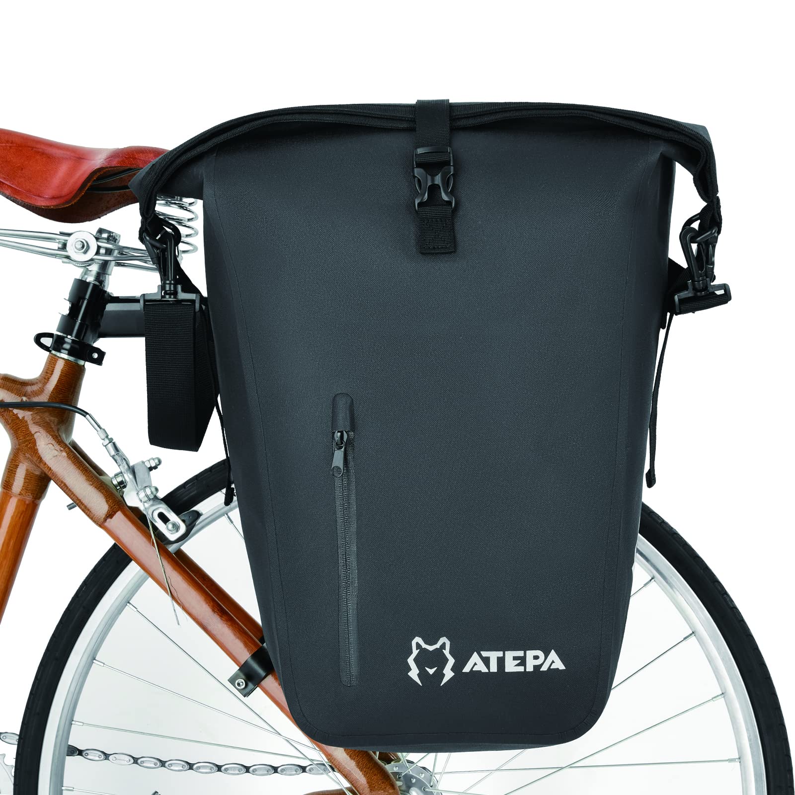 ATEPA 2L/4L/27L Waterproof Bike Pannier Bag - Bicycle Saddle Bag, Rack Bag & Shoulder Cargo Pouch for Commuting, Touring & Cycling | Backseat Storage for Road Bikes, Mountain Bikes & Urban Cycling