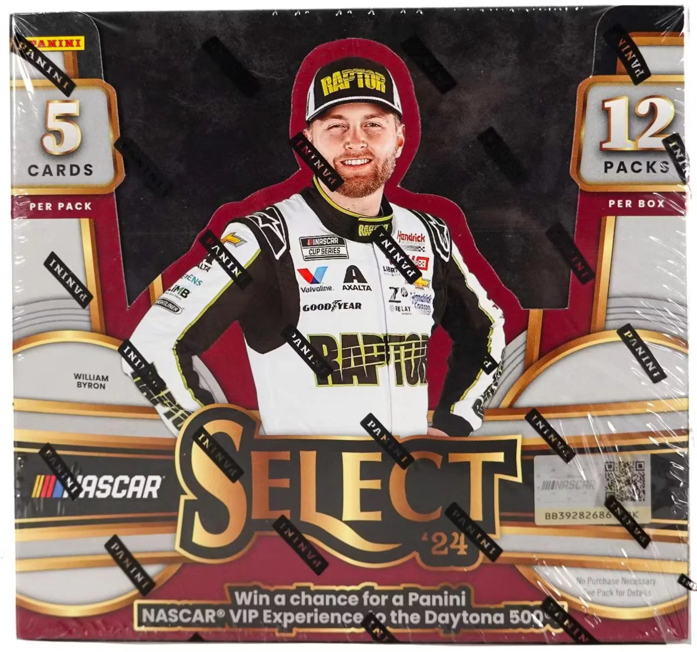 2024 Panini Select Racing Hobby Box - Premium NASCAR Trading Cards Collection for Collectors & Enthusiasts - Perfect for Sports Memorabilia Displays & Racing Fan Gifts