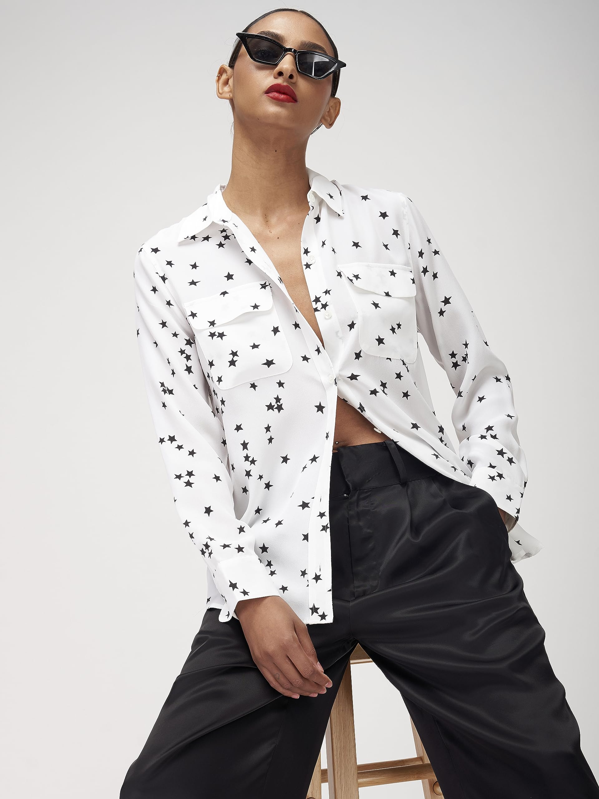 Women's Slim Fit Signature Button Down Shirt - Professional Office Wear & Casual Outfit Essential