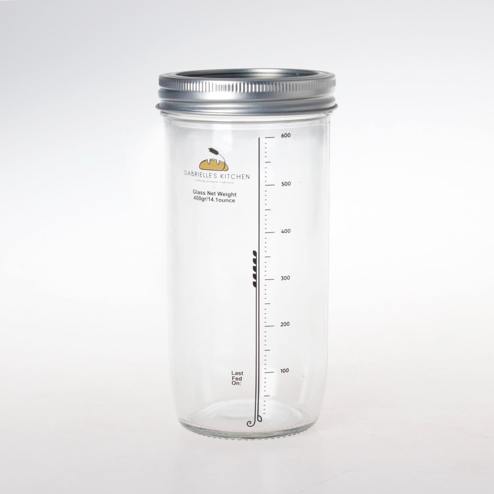 Organic Sourdough Starter Kit - Complete Bread Making Set with Glass Jar & Essential Tools - Perfect for Homemade Artisan Sourdough Bread Baking at Home