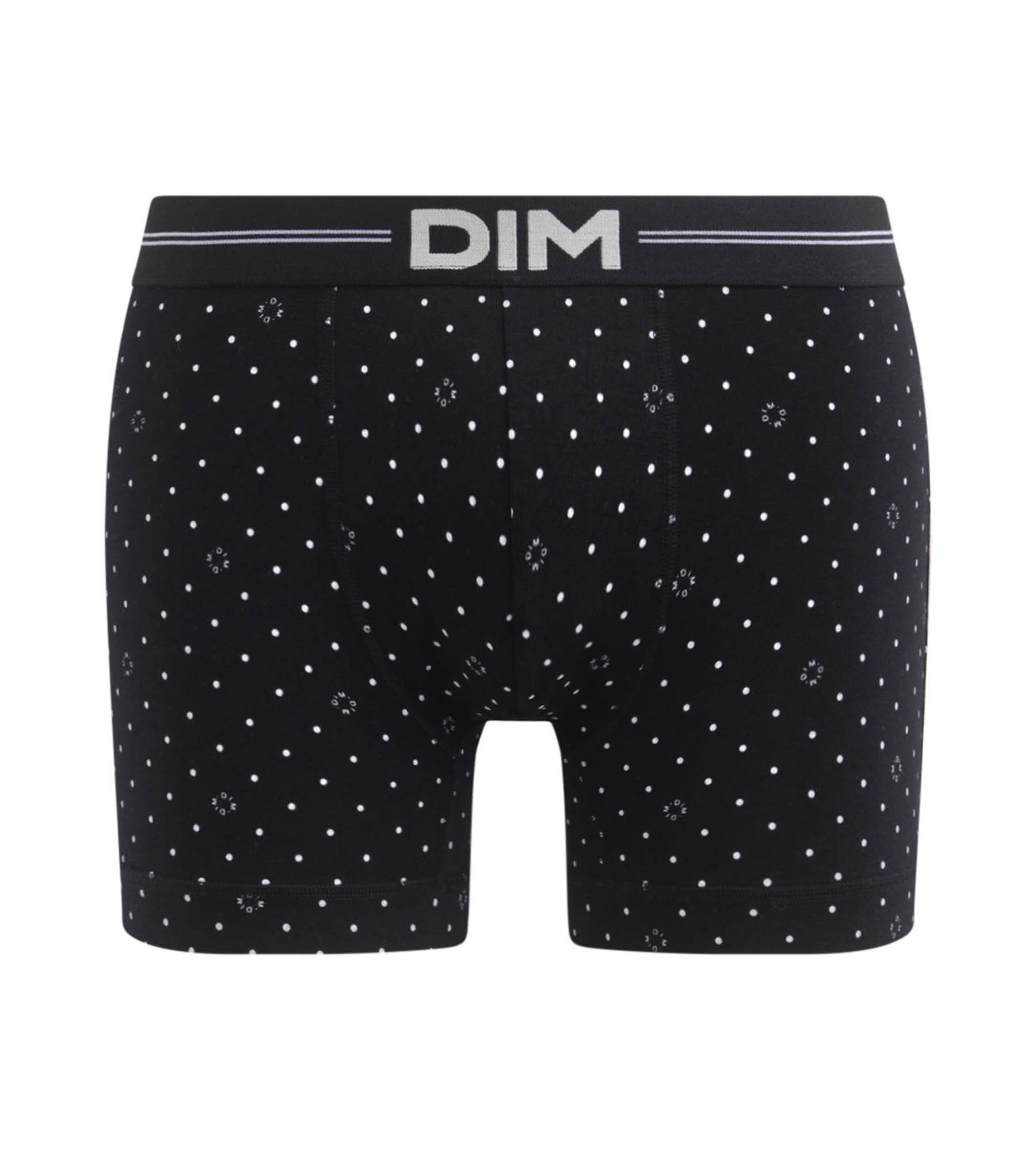 Men's Modal Cotton Boxer Briefs with Logo Print - Black - Dim Icons Essential Collection | Comfortable Underwear for Daily Wear & Lounge