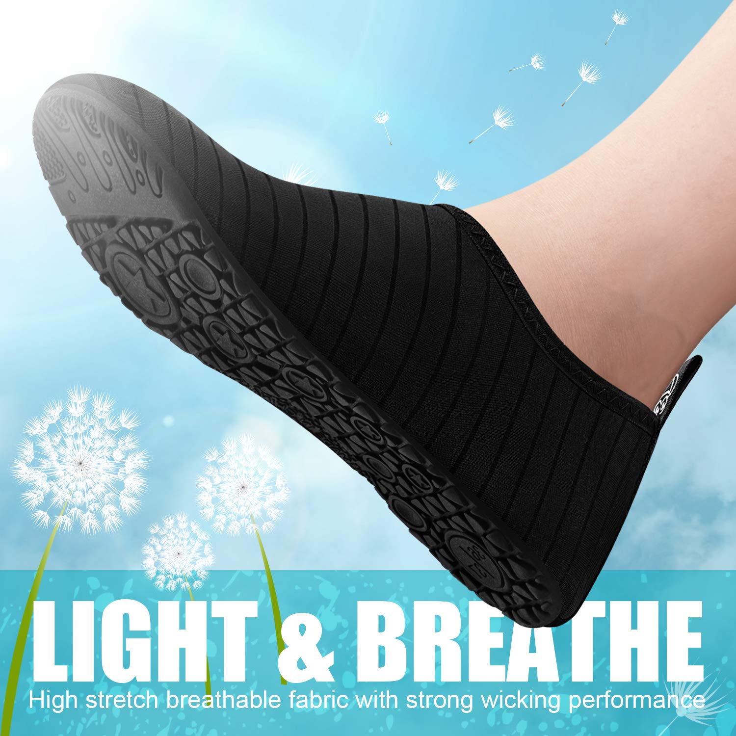 DigiHero Quick-Dry Water Shoes for Women & Men - Barefoot Aqua Socks for Beach, Swimming, Surfing, Yoga & Outdoor Activities | Perfect for Water Sports, Poolside Lounging & Summer Adventures