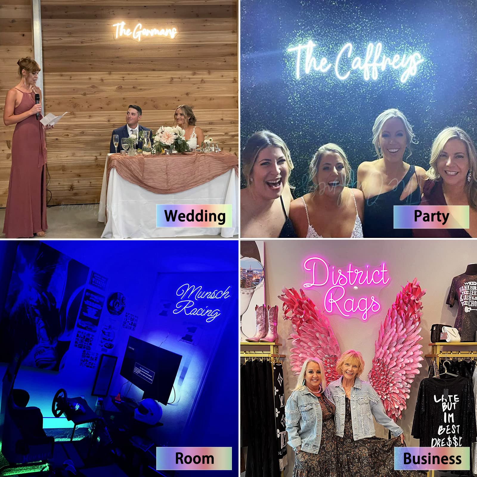 Custom LED Neon Signs - Personalized Wedding, Bedroom, Birthday Party Decor - 40