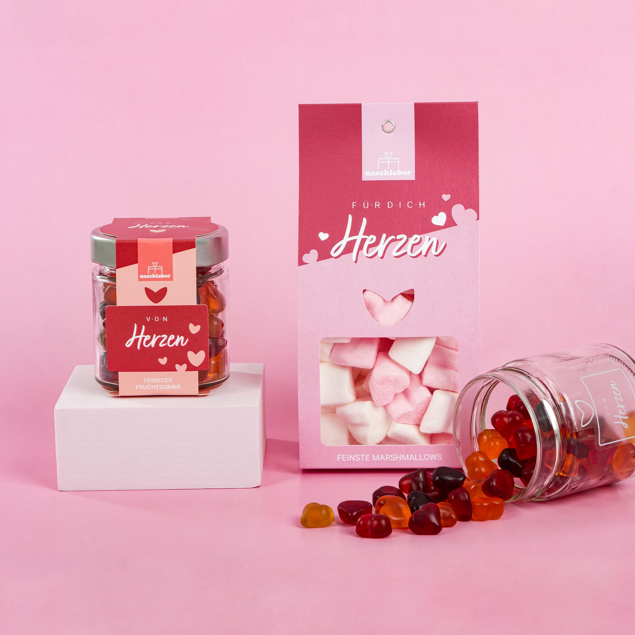 2-Pack Love Duo Set | Delicious Fruit Gummies & Marshmallows Gift Box | Perfect for Valentine's Day & Mother's Day | Sweet Treats for Couples, Romantic Gifts, Birthday Presents | Home, Office, Party Snacks