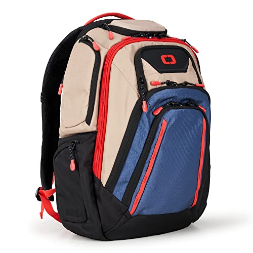 Tan/Blue/Red