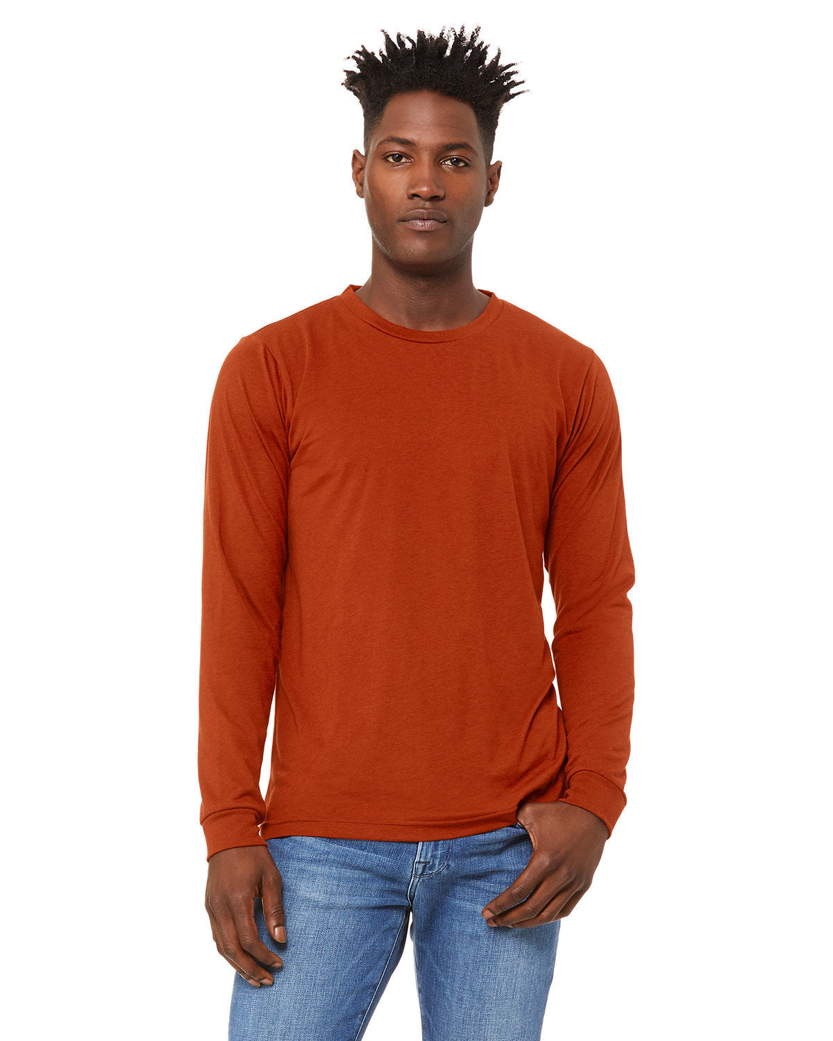 Bella + Canvas 3513 Unisex Triblend Long Sleeve T-Shirt | Soft Comfortable Crewneck Tee for Men & Women | Perfect for Casual Wear, Layering & Everyday Outfits