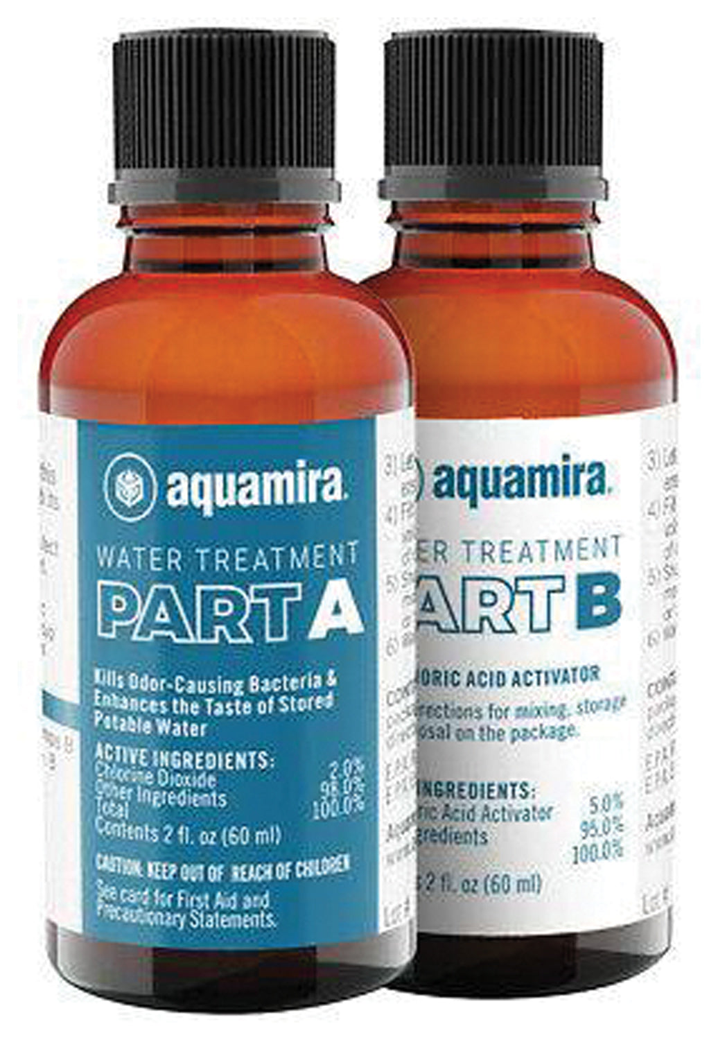 Aquamira Water Treatment Drops 2 Oz - Portable Water Purifier & Filter for Hiking, Camping, and Emergency Preparedness