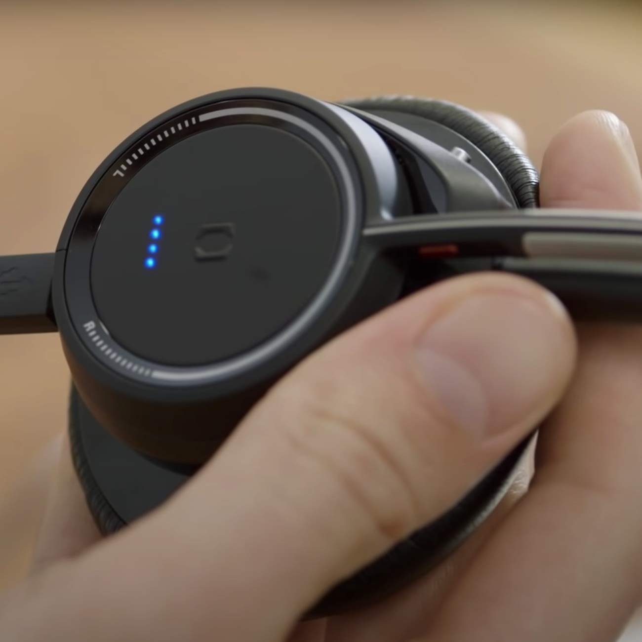 Poly Voyager Focus UC B825 Wireless Bluetooth Headset with Boom Mic - 12H Talk Time, Active Noise Cancelling for Office & Noisy Workplaces, Premium Sound Quality - Includes Stand, Cloth & Dongle (Ideal for Remote Work, Video Calls & Gaming)