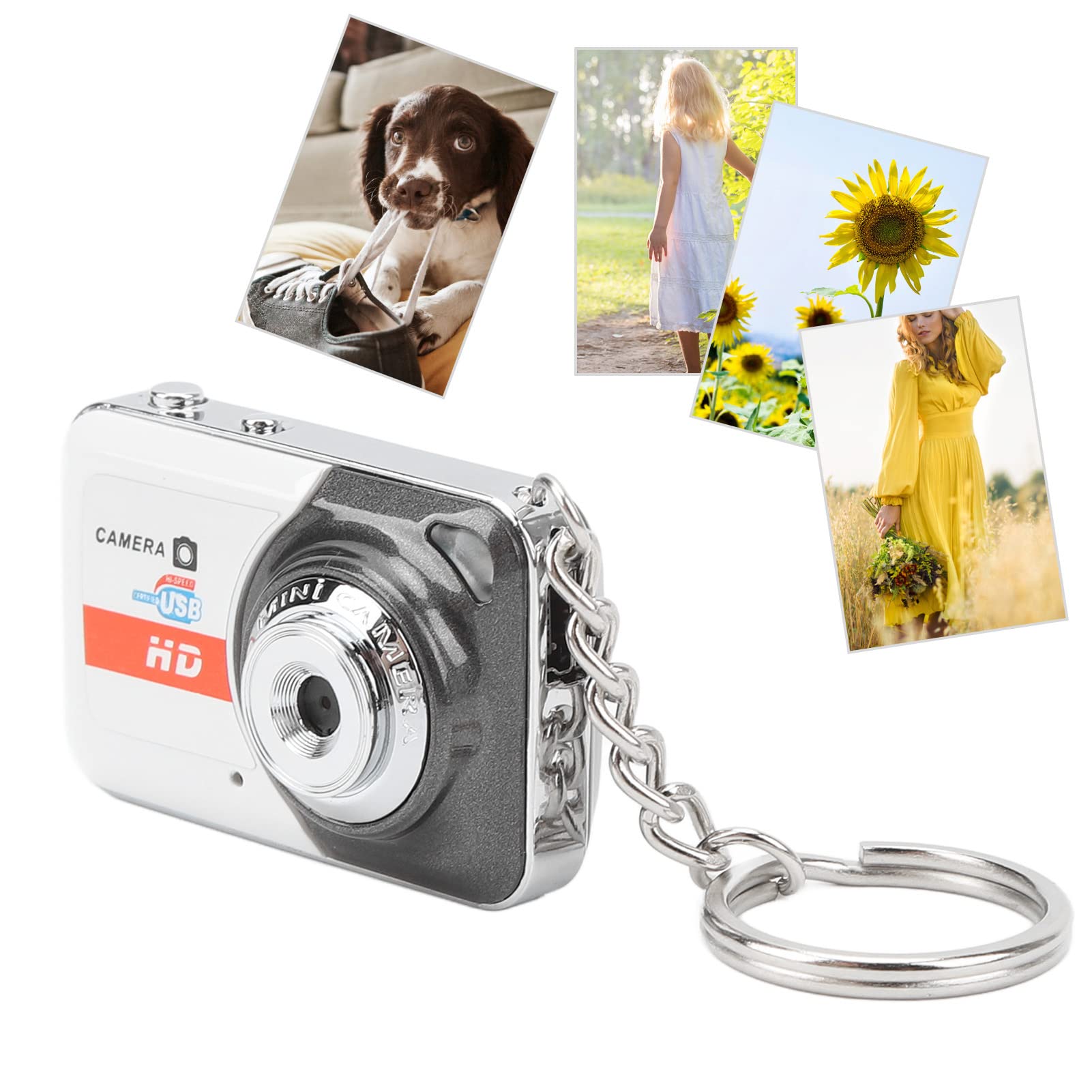 **Mini Digital Camera with Motion Detection - Portable Point and Shoot Video Camera for Teens, Students & Kids - Compact DV Camera for Travel, Vlogging & Everyday Use (Silver Gray)**