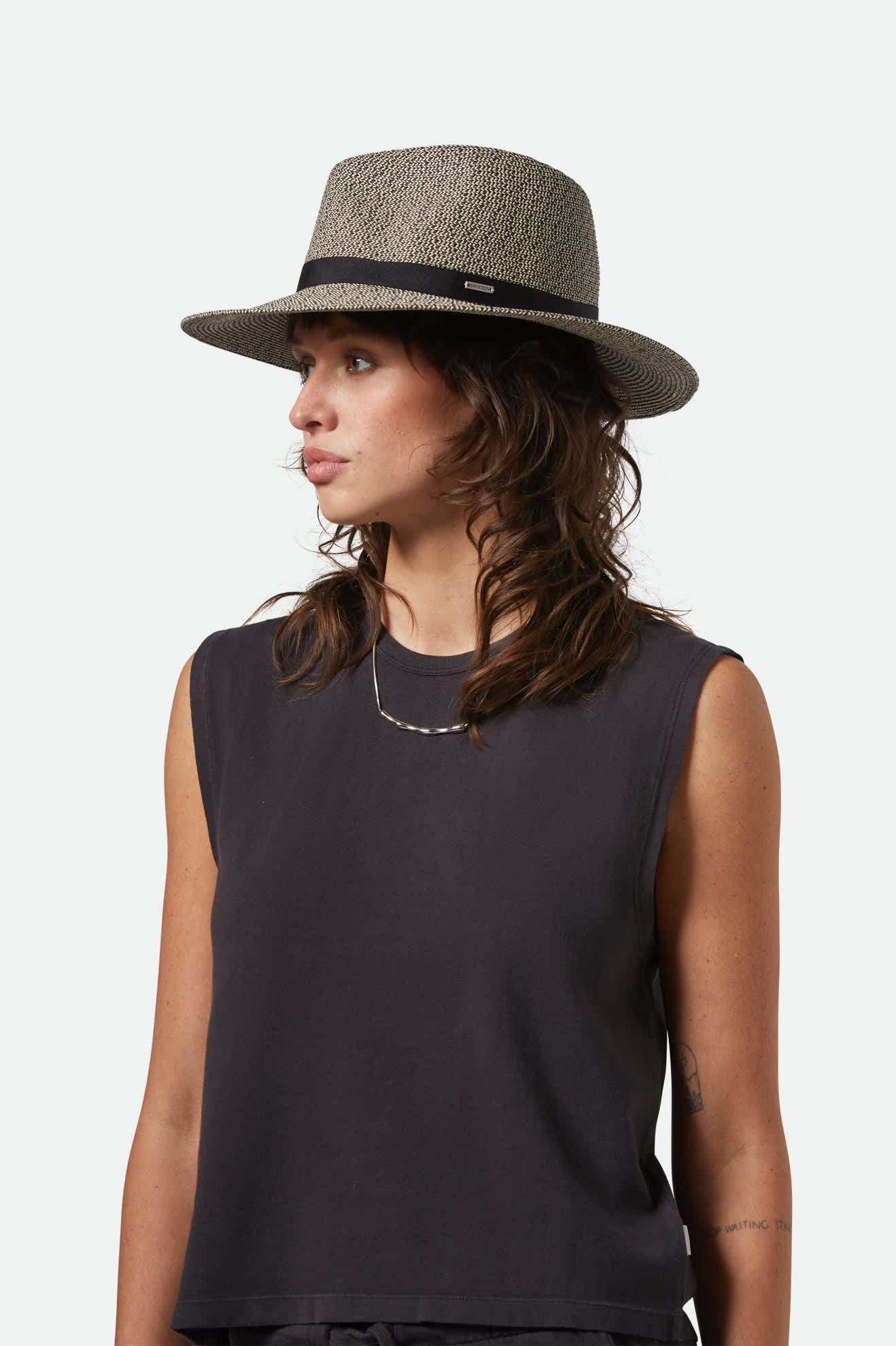 Carolina Straw Packable Travel Hat - Black/Natural - Perfect for Beach Vacations, Summer Outings & Outdoor Adventures