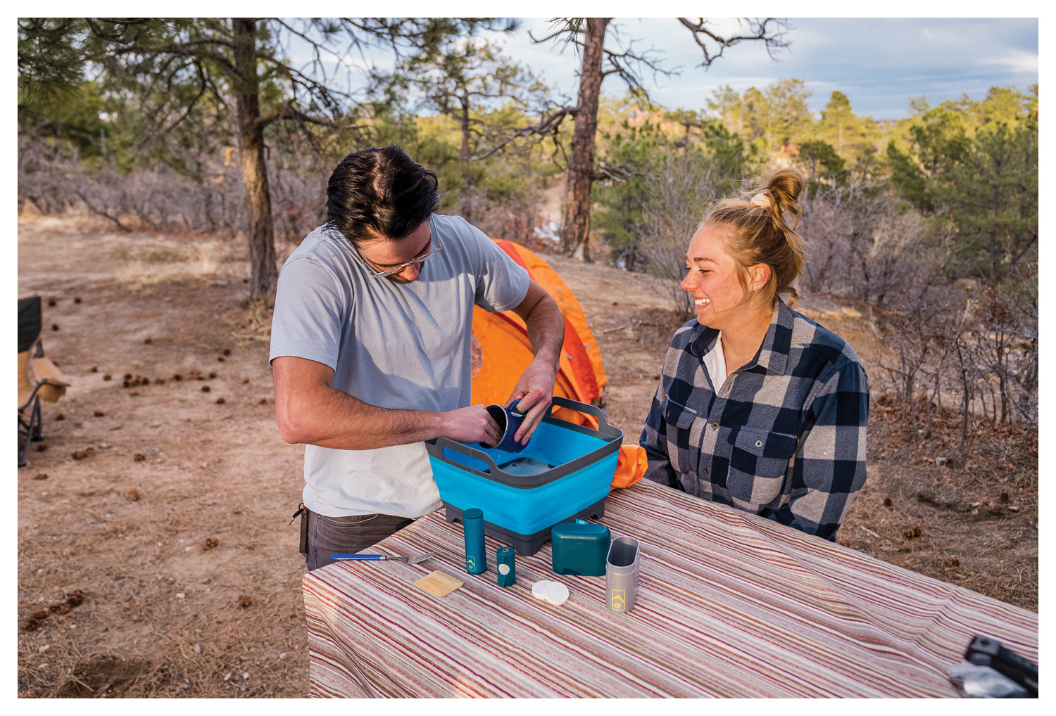 Adventure-Ready Complete Kitchen Cleaning Kit - Portable Camping & Outdoor Cooking Essentials for Hiking, RV Trips & Backpacking