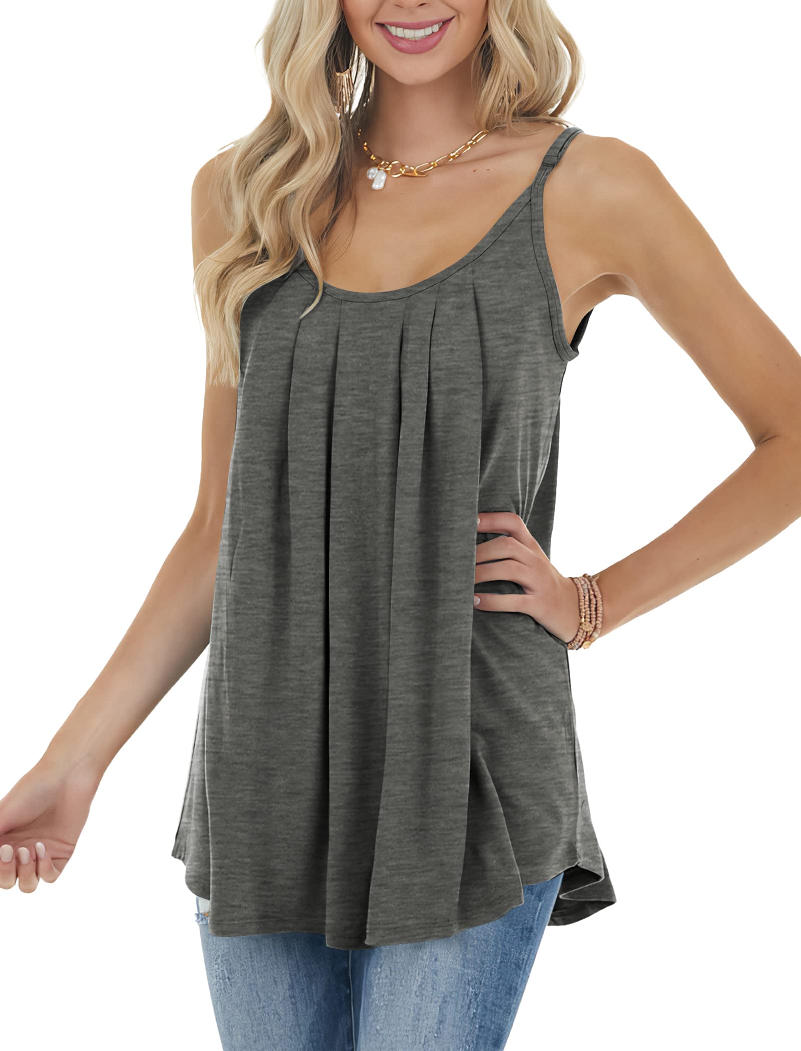 Geifa Women's Summer Tank Tops - 2024 Trendy Vacation Outfits & Casual Wear | Beach, Travel & Everyday Comfort
