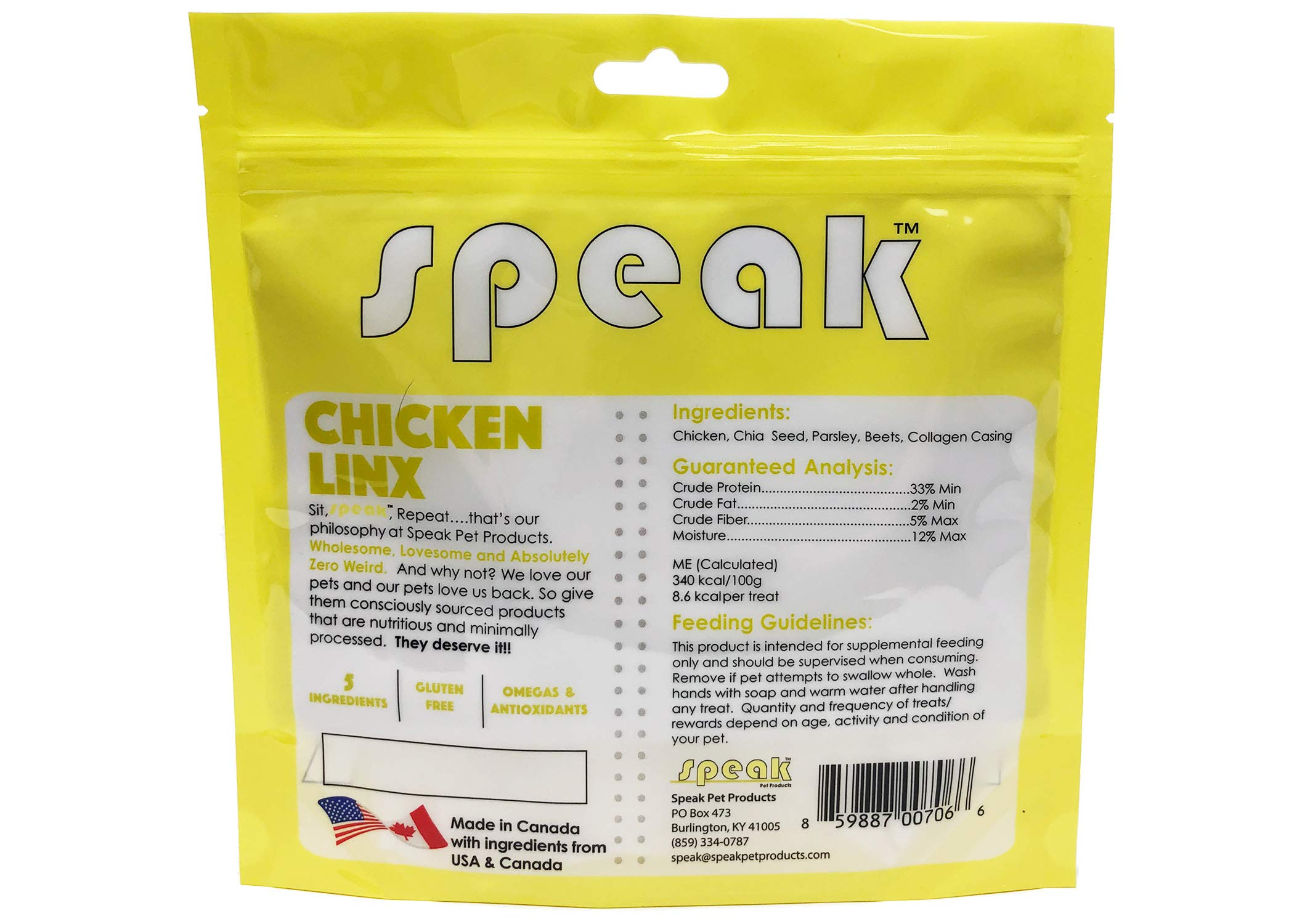**Natural Gluten-Free Chicken Linx Dog Treats – Low Calorie, Limited Ingredient Sausage Snacks for Training – 8oz – Perfect for Reward-Based Training & On-the-Go Snacking**