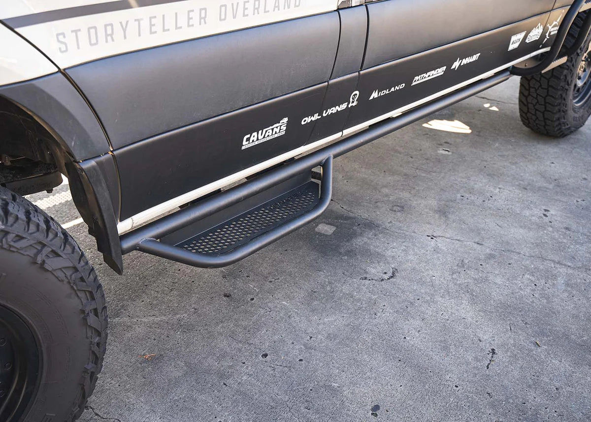 ROAMBUILT Tubular Side Step for 2007-2023 Mercedes Sprinter Van - Driver Side - Easy Entry & Exit - Durable Running Boards for Van Life & Camping