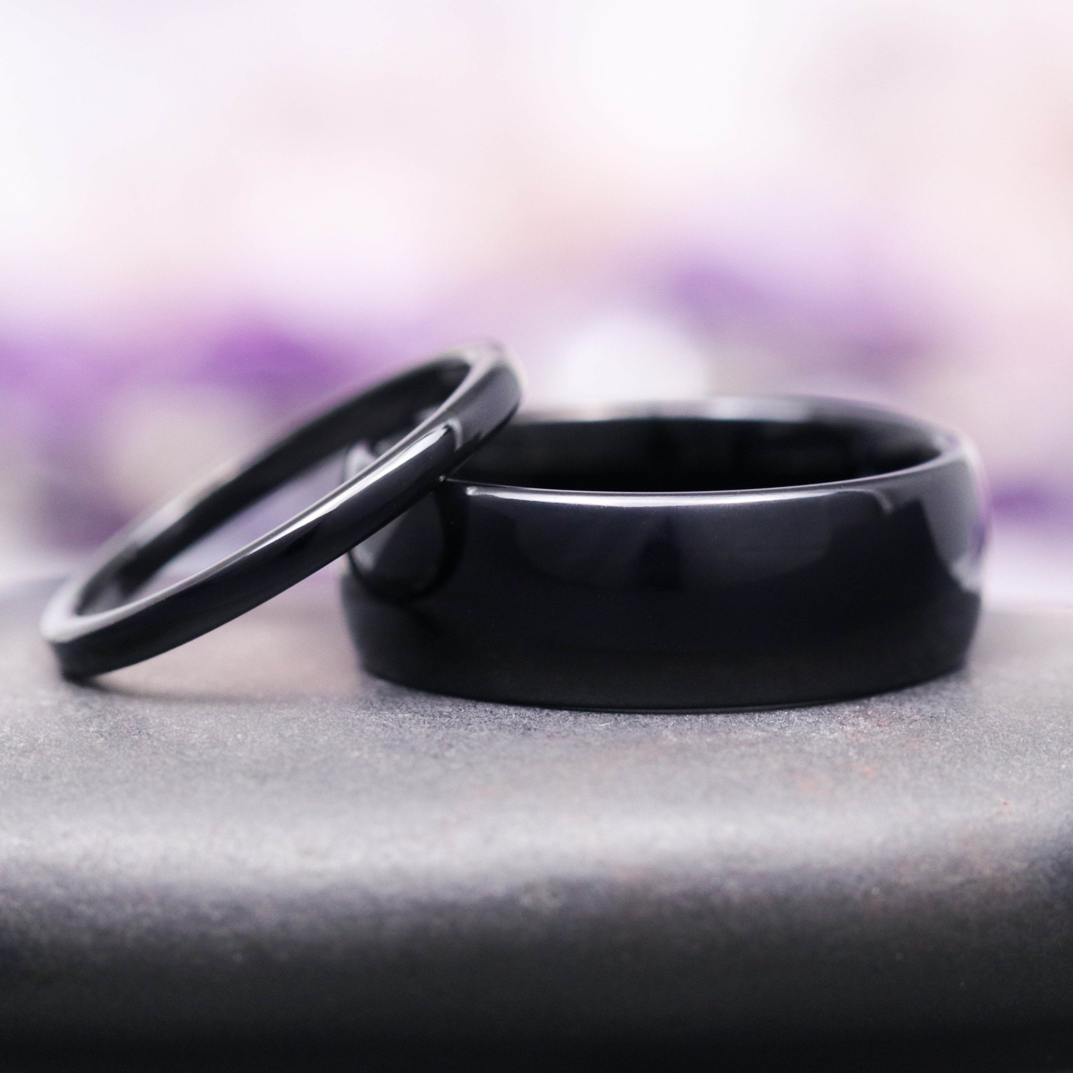 8MM Black Tungsten Wedding Band for Men - Minimalist & Durable Ring for Engagement, Anniversary, and Everyday Wear