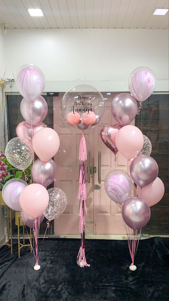Organic Helium Balloon Fun Bunch Set with Tasseled Balloon Accent - Premium Party Decorations for Birthdays, Weddings & Baby Showers - Perfect for Indoor & Outdoor Celebrations
