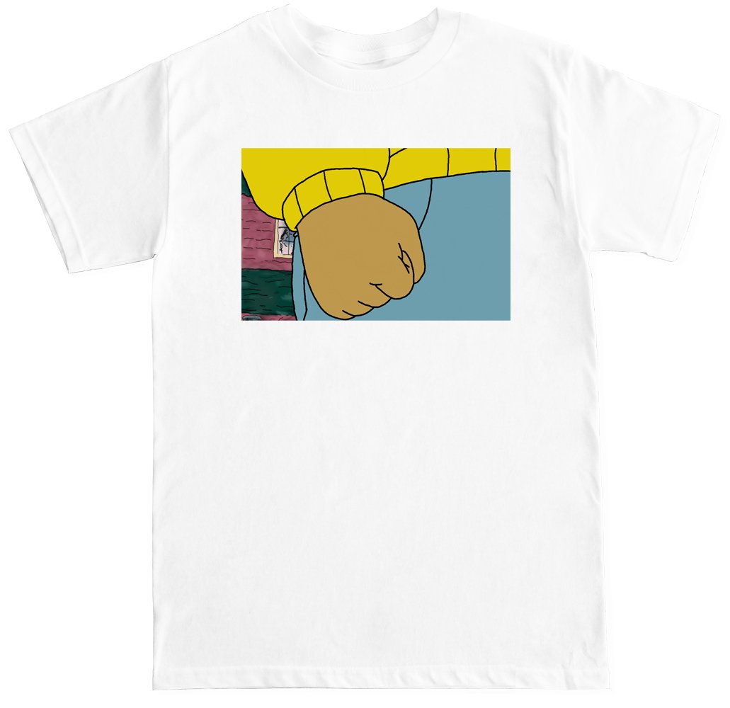FTD Apparel Men's Arthur Fist Graphic T-Shirt - Casual Short Sleeve Cotton Tee for Streetwear & Everyday Outfits
