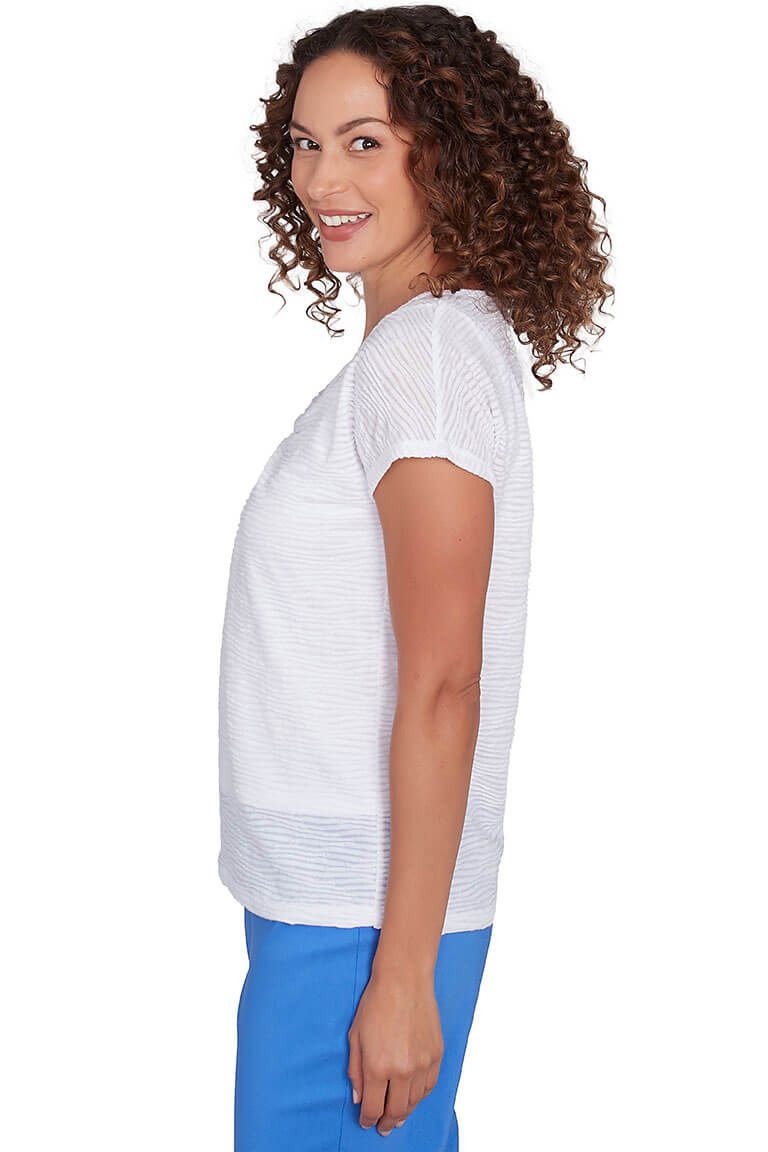 Trendy Petite Studded Ring Neck Top for Women | Stylish Party & Date Night Outfit | Fashionable Blouse for Casual & Evening Wear