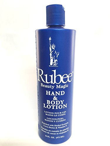 Rubee Hand & Body Lotion - 16oz Moisturizing Cream for Dry Skin - Hydrating & Nourishing with Shea Butter & Vitamin E - Perfect for Daily Use at Home, Office & Travel