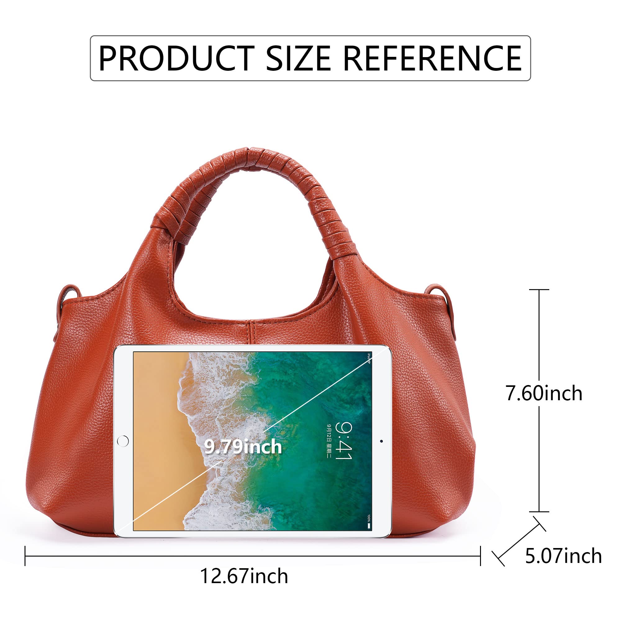 Genuine Leather Handbags for Women - Top Handle Satchel & Hobo Crossbody Purse | Durable Designer Bags for Work, Travel & Everyday Use