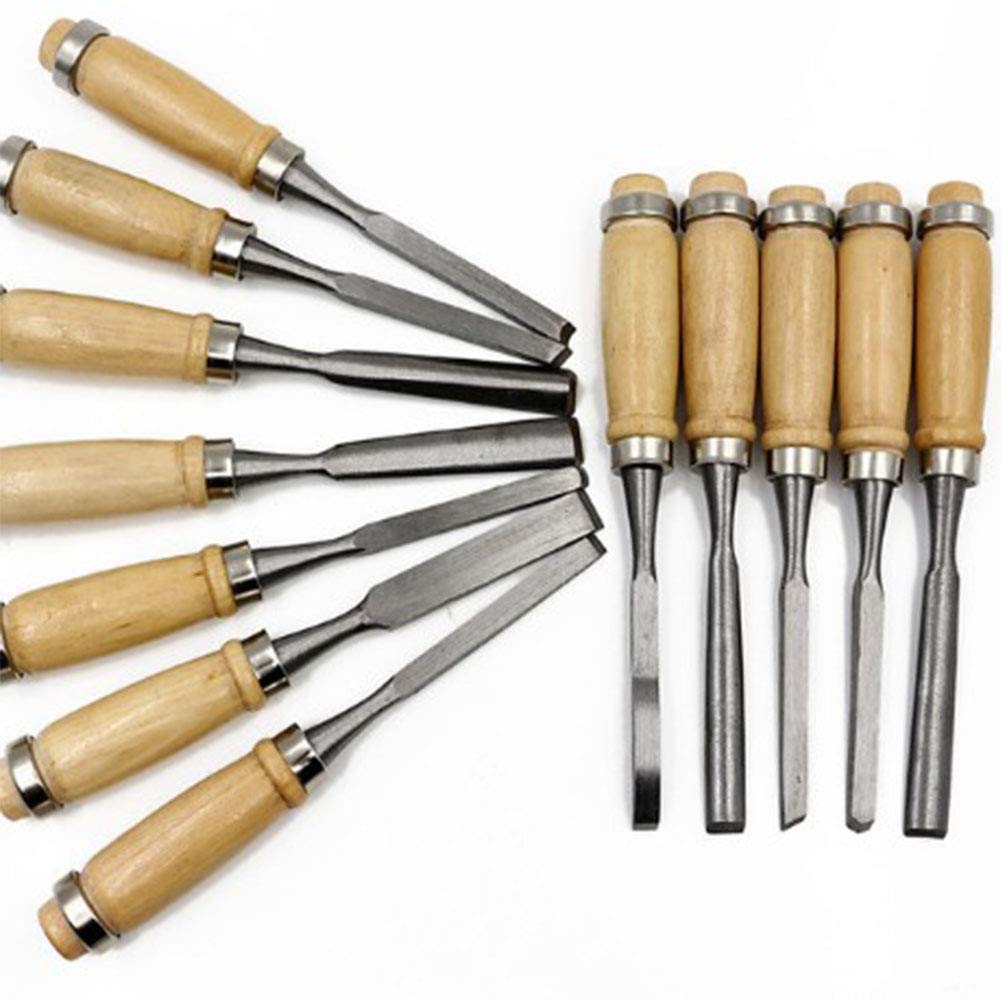 Professional Wood Carving Chisel Set - 12 Piece Sharp Woodworking Tools with Durable Carrying Case - Perfect for Beginners & DIY Woodworking Projects - Ideal for Whittling, Furniture Making, and Home Decor Crafts
