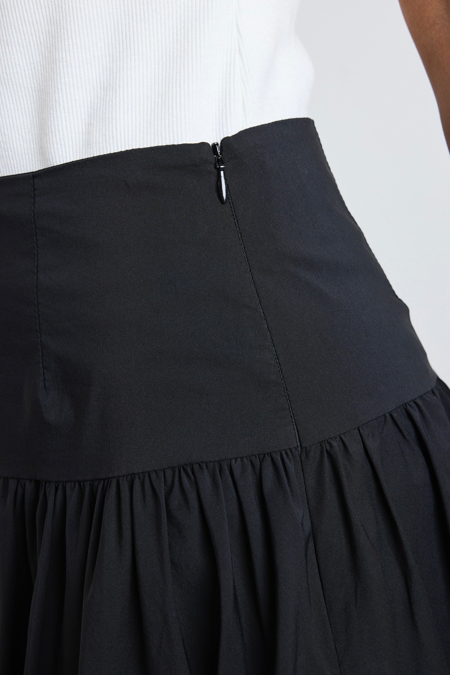 Intensity Black Bubble Midi Skirt for Women - Stylish High Waist Flared Skirt for Party, Date Night & Casual Wear
