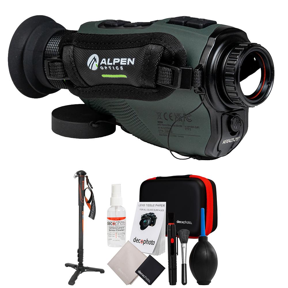 Alpen Optics Apex 25mm HD AMOLED Thermal Monocular with Wi-Fi & Monopod Kit - Hunting, Wildlife Observation, Night Vision, Security Surveillance