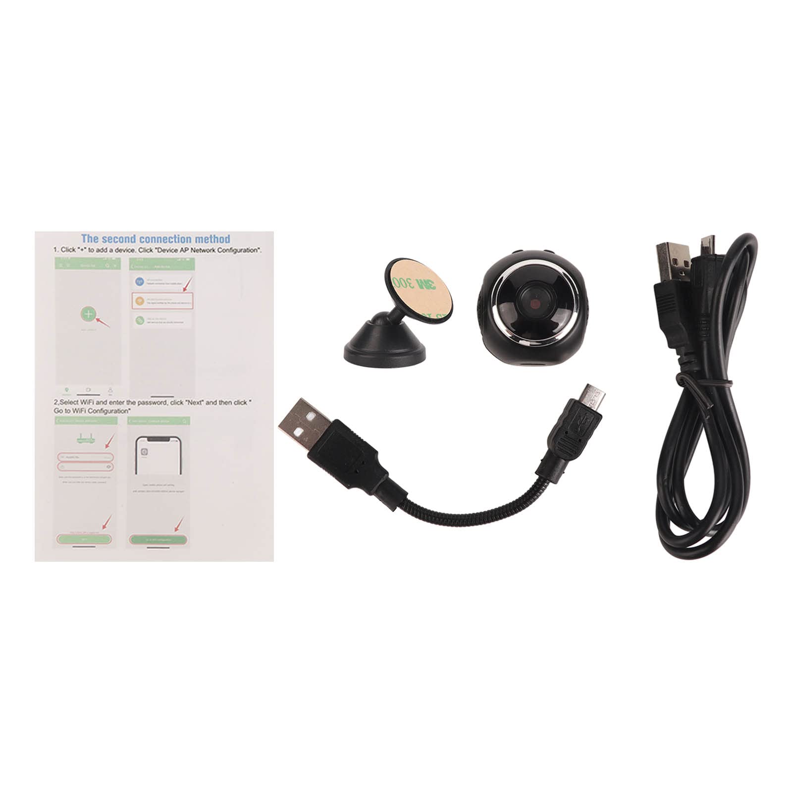 1080P Indoor Wireless Security Camera - Mini ABS Home Surveillance Camera for Baby Monitor, Pet Monitoring & Night Vision (Ideal for Home, Office, Nursery)