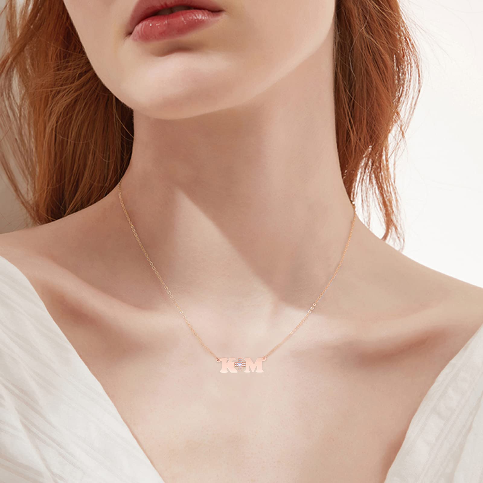 Personalized Name Necklace - 925 Sterling Silver Custom Initial Pendant with Natural Diamond & Birthstone | Crown & Heart Design in Yellow, White, Rose Gold | Dainty Jewelry for Women | Perfect Christmas, Birthday, Anniversary, Valentine's, Graduation, Mother's Day Gift for Her, Wife, Girlfriend, Mom, Sister | Everyday Wear, Date Night, Special Occasions