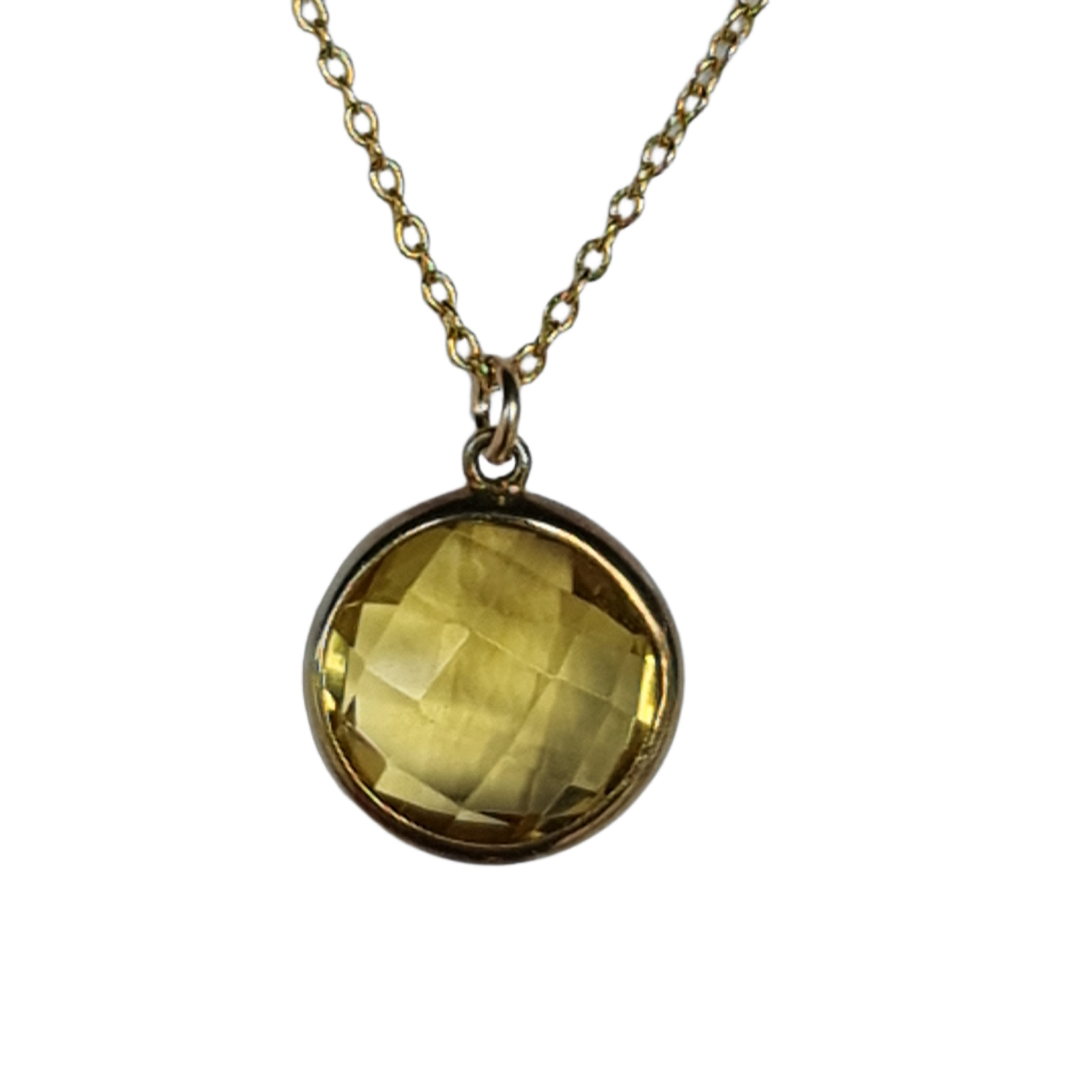 Celine Citrine Stone Pendant Necklace in Gold - Elegant Jewelry for Women, Perfect for Parties, Weddings & Everyday Wear