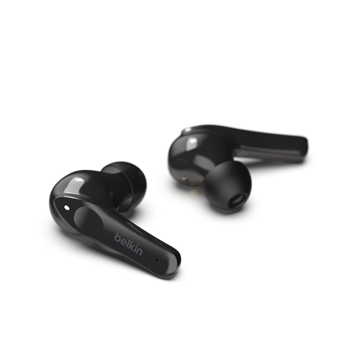 Belkin SoundForm Move True Wireless Earbuds - Bluetooth 5.0, IPX5 Waterproof, 30H Playtime, Noise Cancelling Headphones for Running, Gym & Travel (Black)