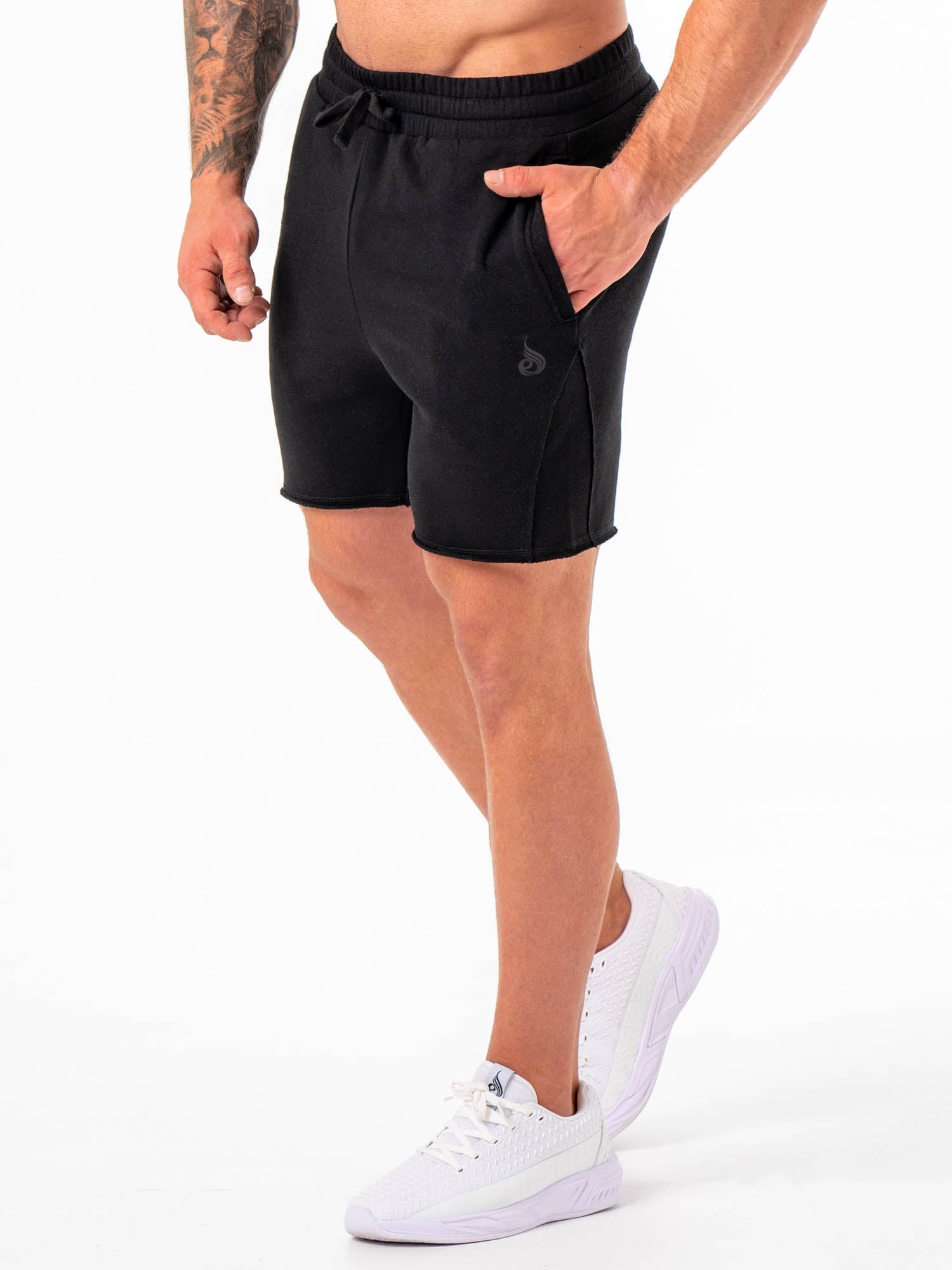 Force 6 Track Short - Black Running Shorts for Men & Women - Perfect for Gym, Workout & Casual Wear