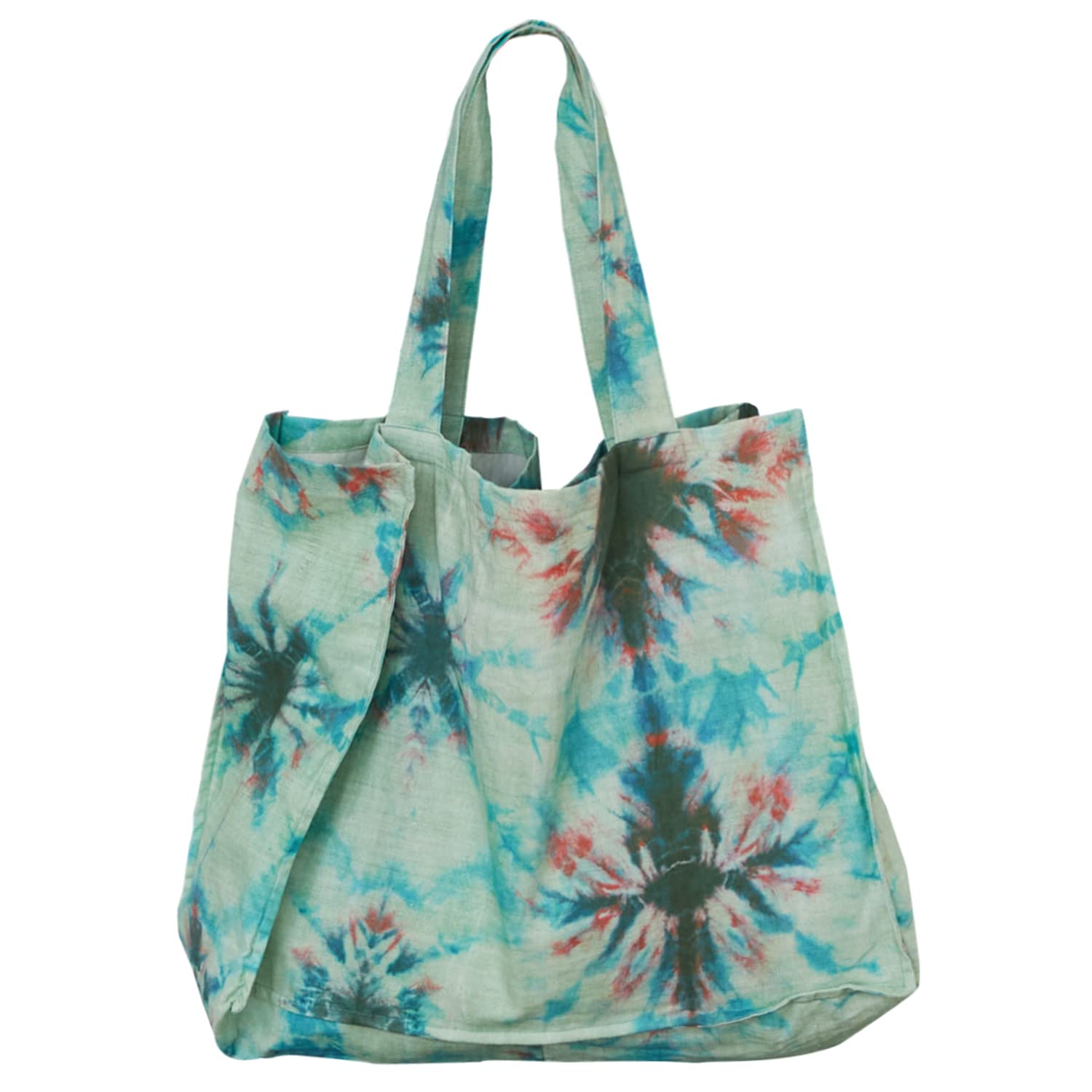 O&ON Linen Tote Bag - Handmade Natural Shoulder Bag for Beach & Shopping