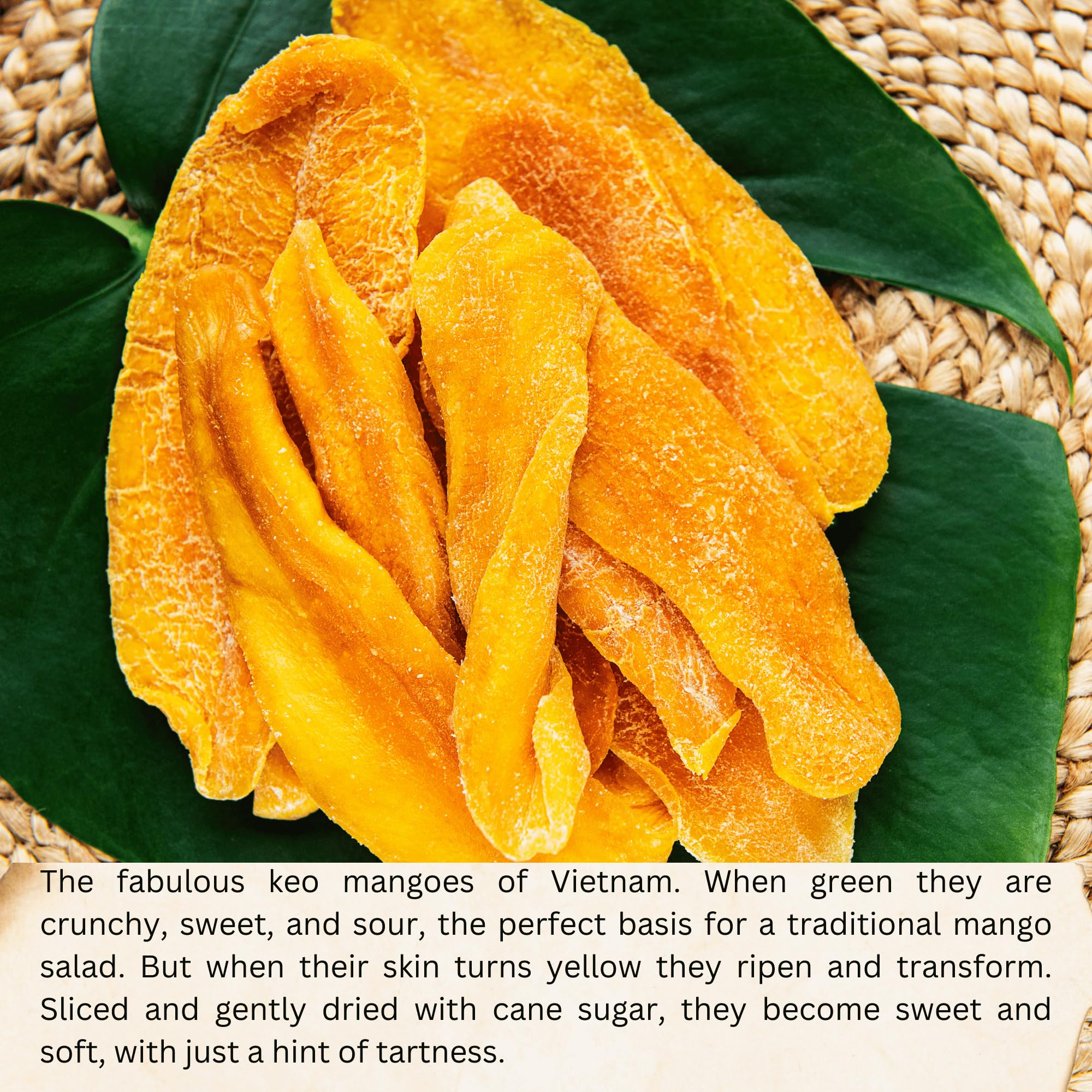 Premium Tame Prime Sweet Dry Mango Slices - 17.6 oz | Gluten Free, All Natural Dried Mango Snacks | Perfect for Healthy Snacking, Lunch Boxes & On-the-Go Energy