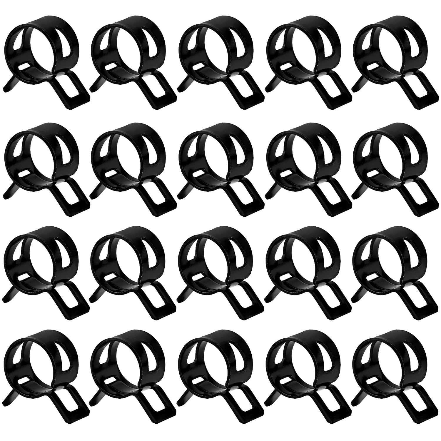 MroMax 20Pcs 13mm Hose Clamps for Fuel/Vacuum/Air/Water Pipes - Automotive Fasteners
