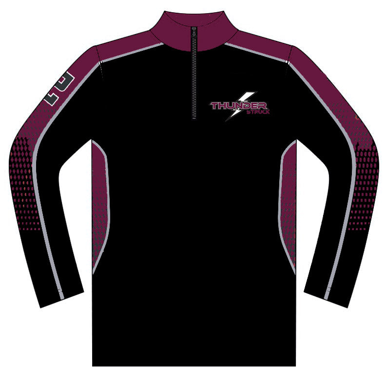 Champro Thunderstruck Sublimated 1/4 Zip Long Sleeve Athletic Pullover - Moisture Wicking Performance Shirt for Basketball, Training & Outdoor Sports