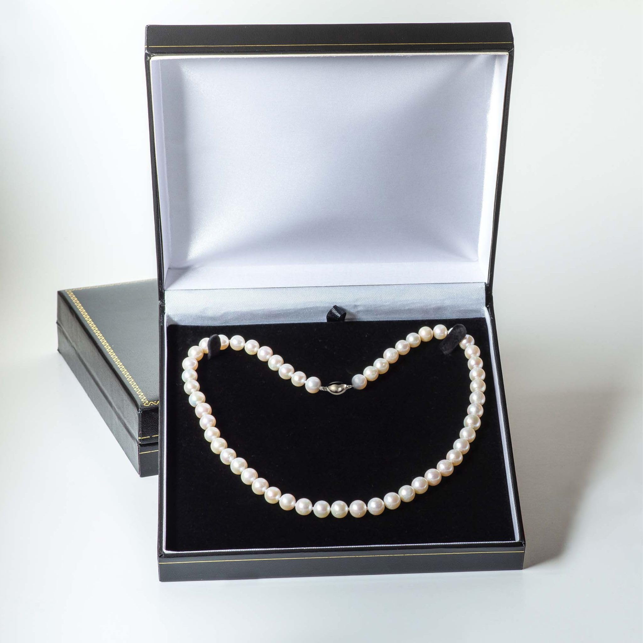 Cultured Freshwater Pearl Necklace for Women - Ivory & White Pearls, Sterling Silver, Wedding & Party Jewelry