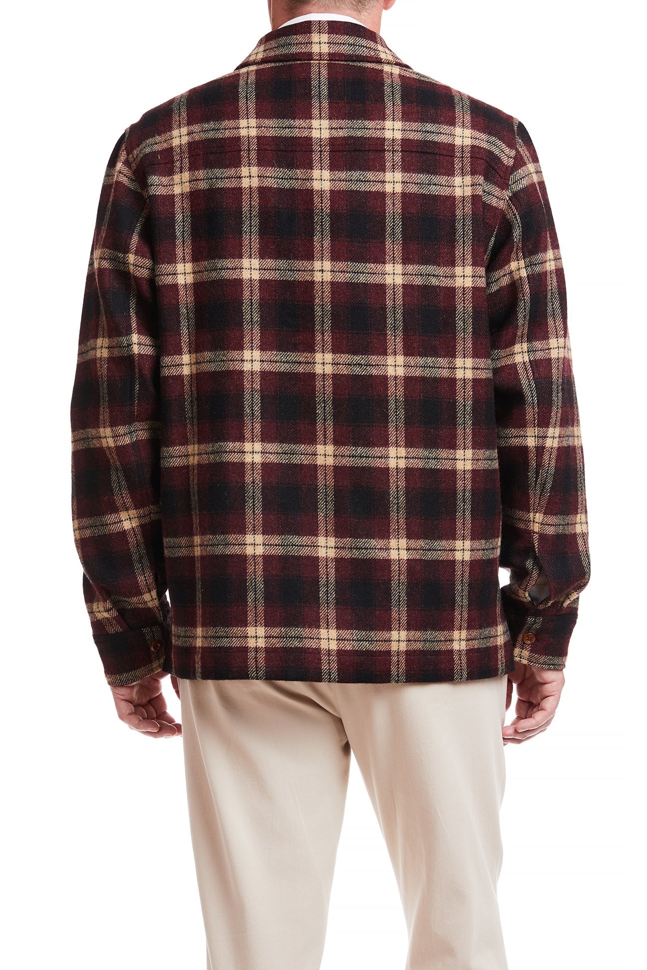 Premium Tweedbank Milled Wool Jacket - Classic Red & Tan Plaid Pattern - Warm Winter Coat for Men & Women - Perfect for Office, Outdoor Activities & Casual Wear
