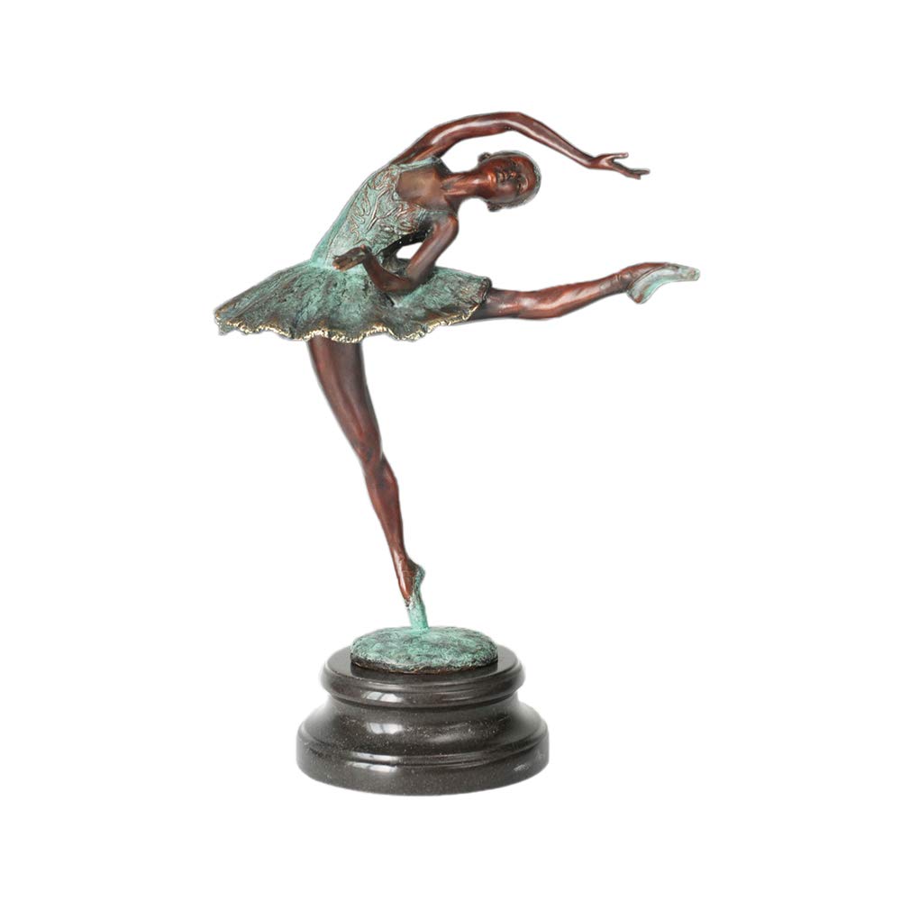 Elegant Bronze Ballerina Statue - Handcrafted Female Dancer Sculpture for Home Decor & Gift | Perfect for Living Room, Bedroom, or Office Display