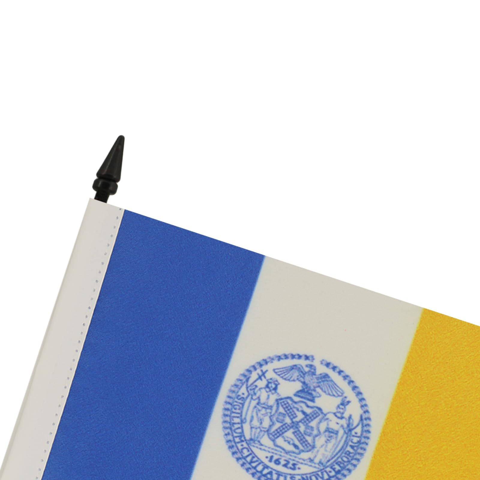New York City Mini Table Flag 4x6 Inches | American USA Desk Flag 15x10 cm with Black Plastic Stand | Office Decor, Home Display & Patriotic Events