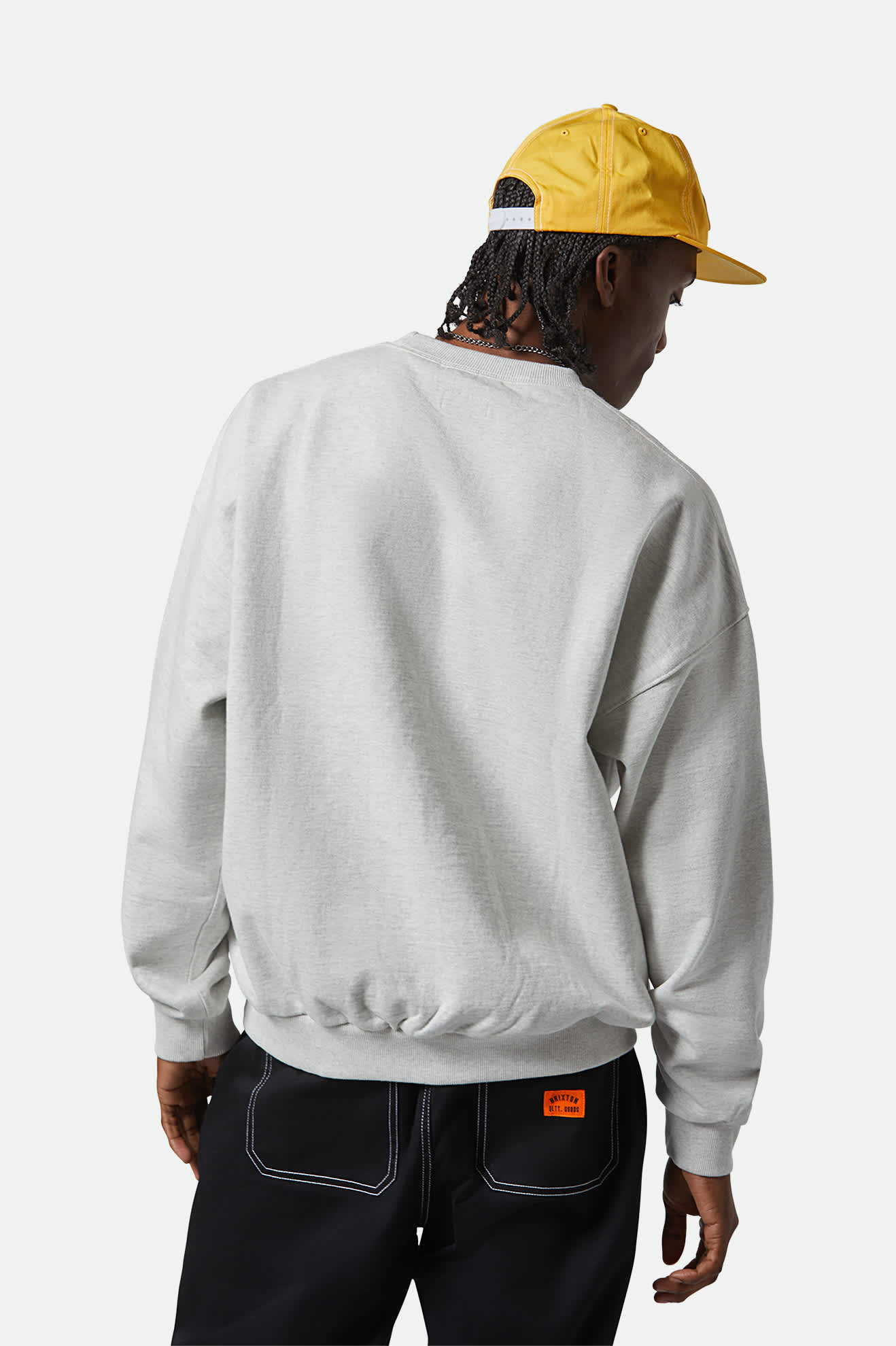 Premium Embroidered Heavyweight Oversized Crewneck Sweatshirt - Heather Grey Ash - Cozy & Stylish for Casual Wear, Street Fashion & Loungewear