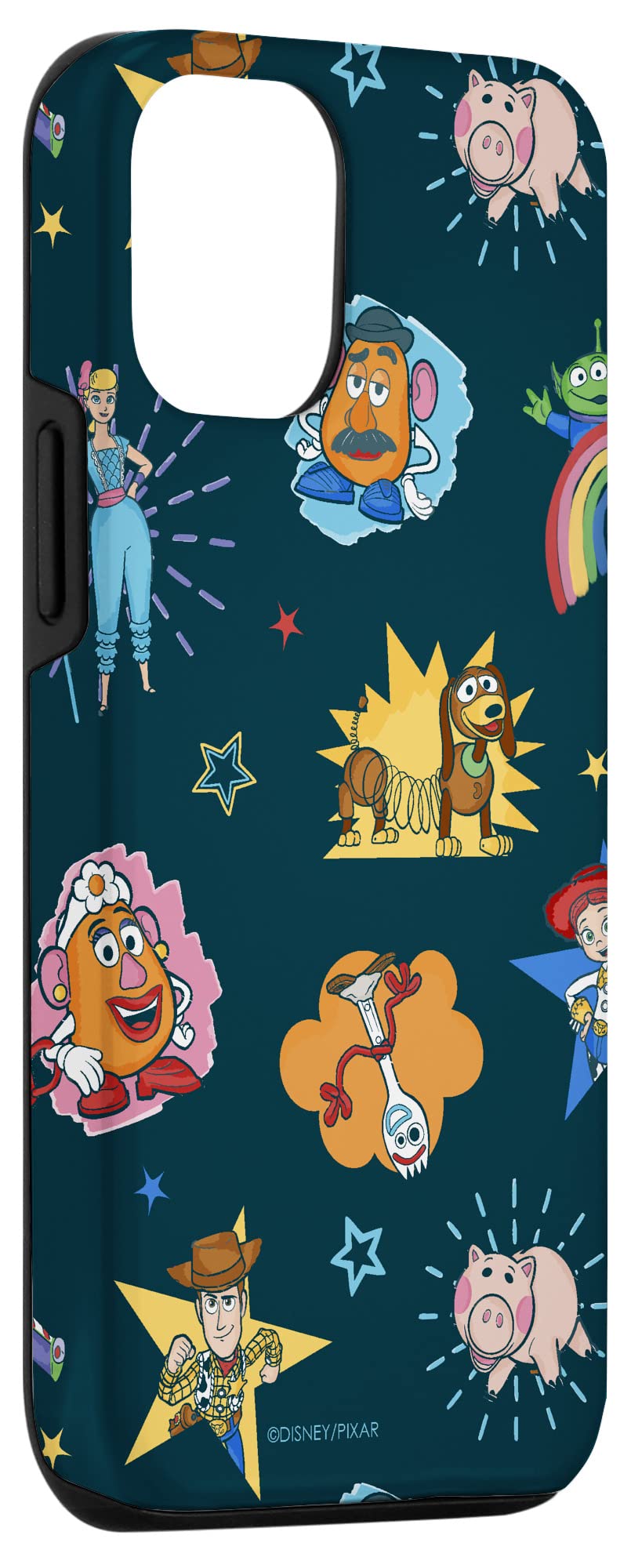 iPhone 12/12 Pro Case - Disney Pixar Toy Story 4 Colorful Rainbow Design Protective Cover | Perfect for Disney Fans, Kids & Movie Lovers - School, Work, Travel & Everyday Use