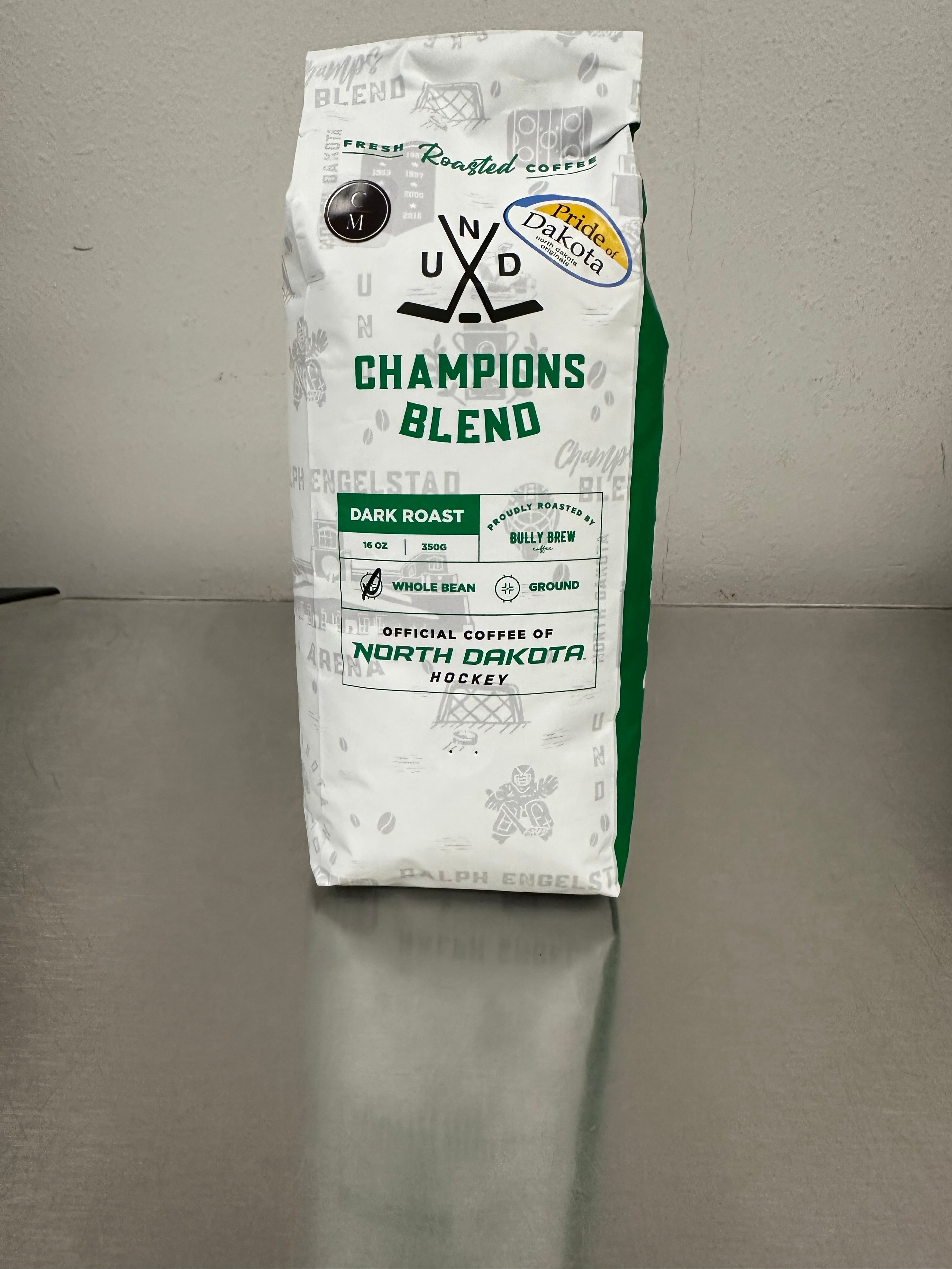 Bully Brew 16 oz UND Champions Blend Coffee - Premium Ground Coffee for Energy Boost, Office & Home Brewing, Perfect Gift for Coffee Lovers & College Sports Fans