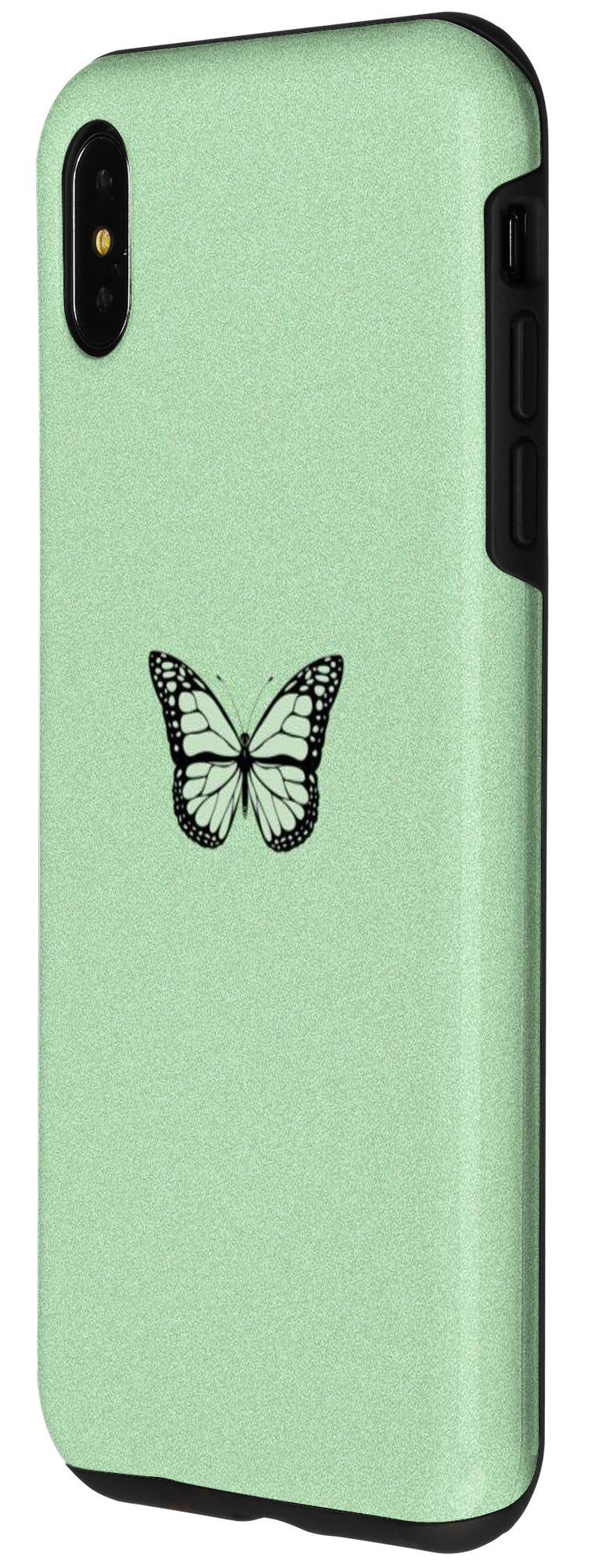 iPhone XS Max Case - Green Butterfly Design for Daily Protection