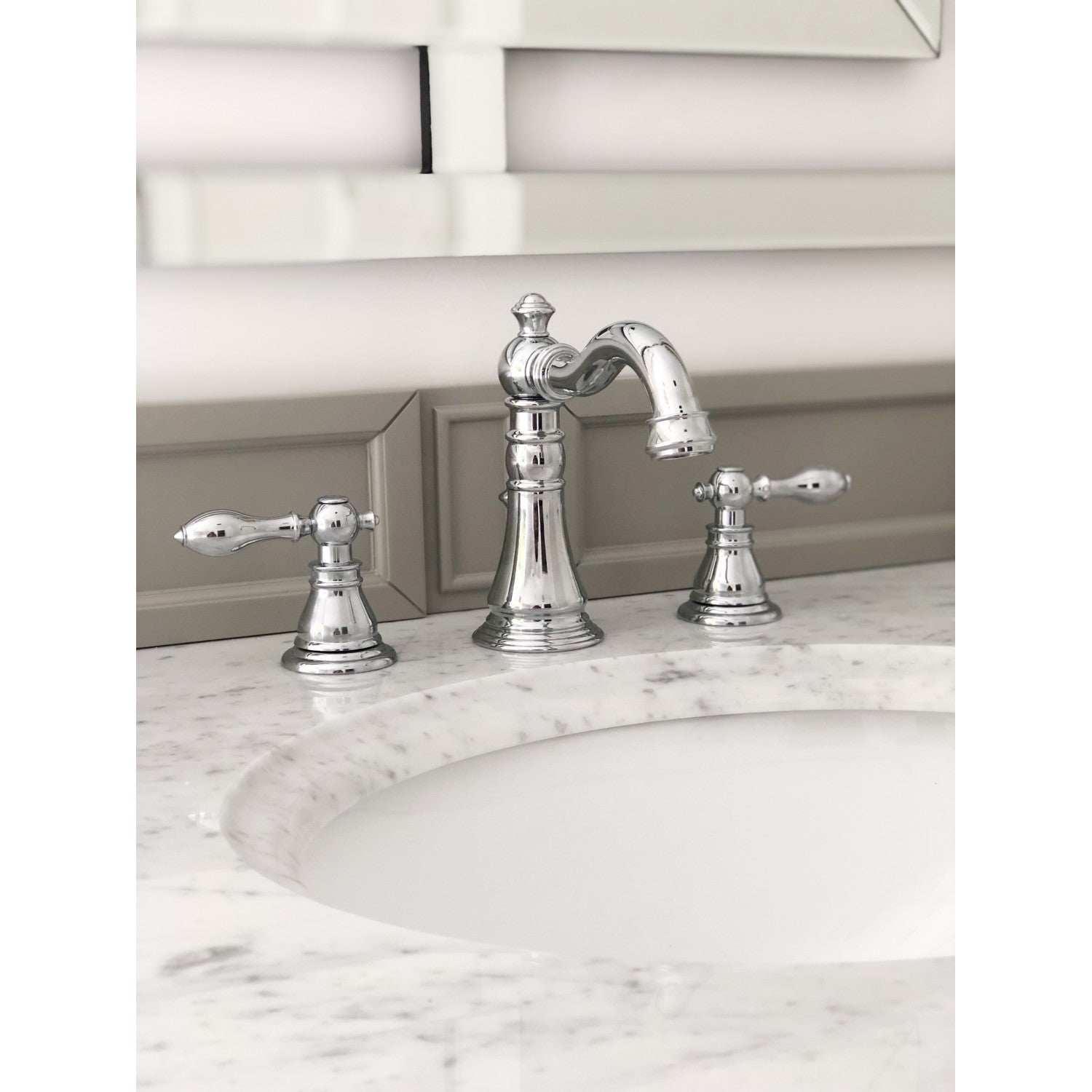American Classic FSC1971ACL 3-Hole Widespread Bathroom Faucet with Pop-Up Drain - Polished Chrome Finish - Perfect for Modern Bathroom Renovations & Vanity Upgrades
