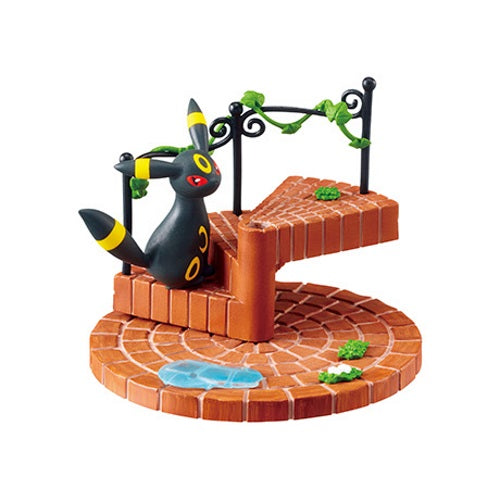 Pokemon Connecting Steps 2 City After Rain 3 Inch Re-Ment Collectible Figure - Cute Miniature Scene for Anime Fans, Home Decor & Gift Idea
