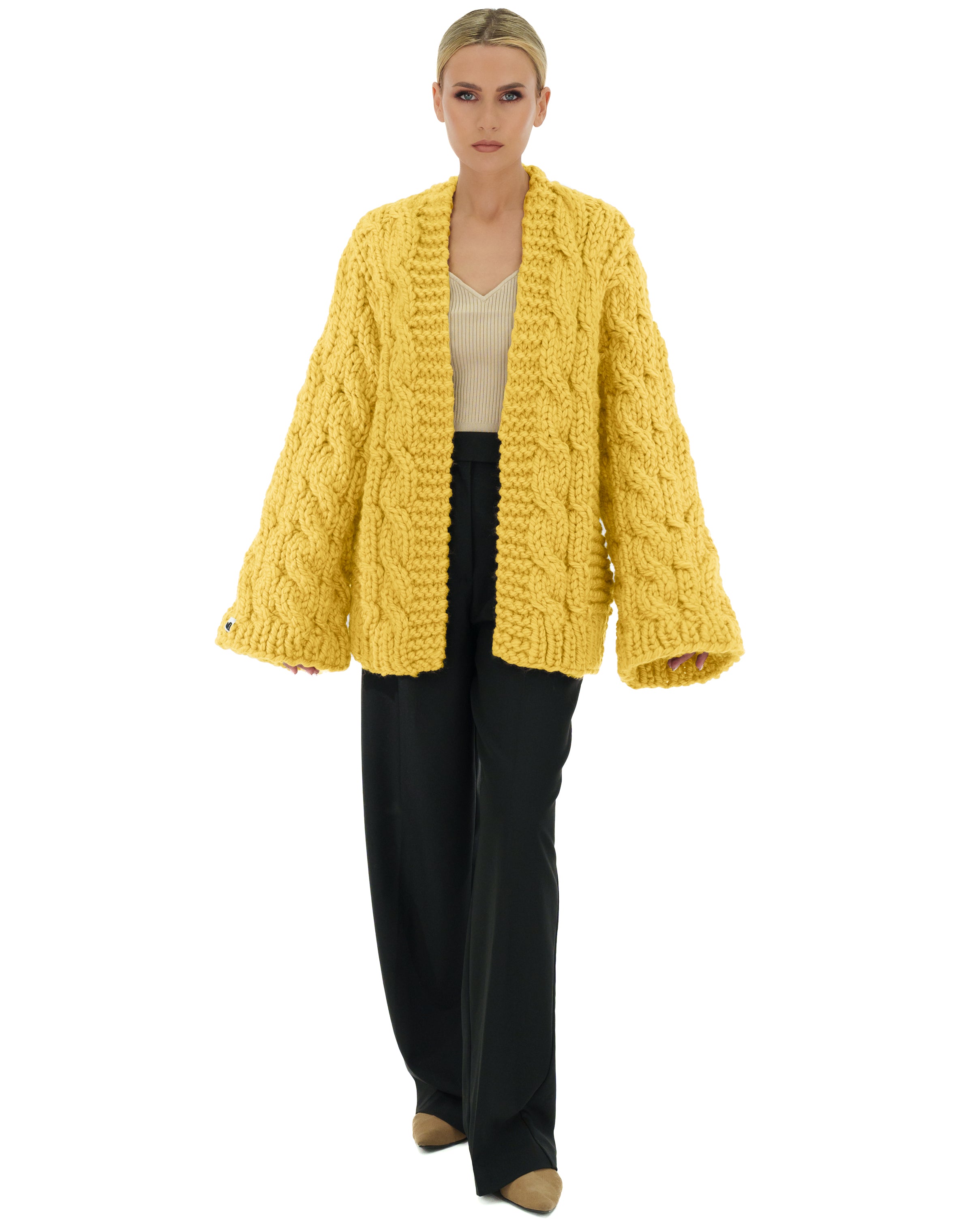 Cozy Cable Knit Cardigan Sweater for Women - Soft Chunky Knit Open Front Long Sleeve Wrap - Perfect for Fall, Winter & Layering Outfits