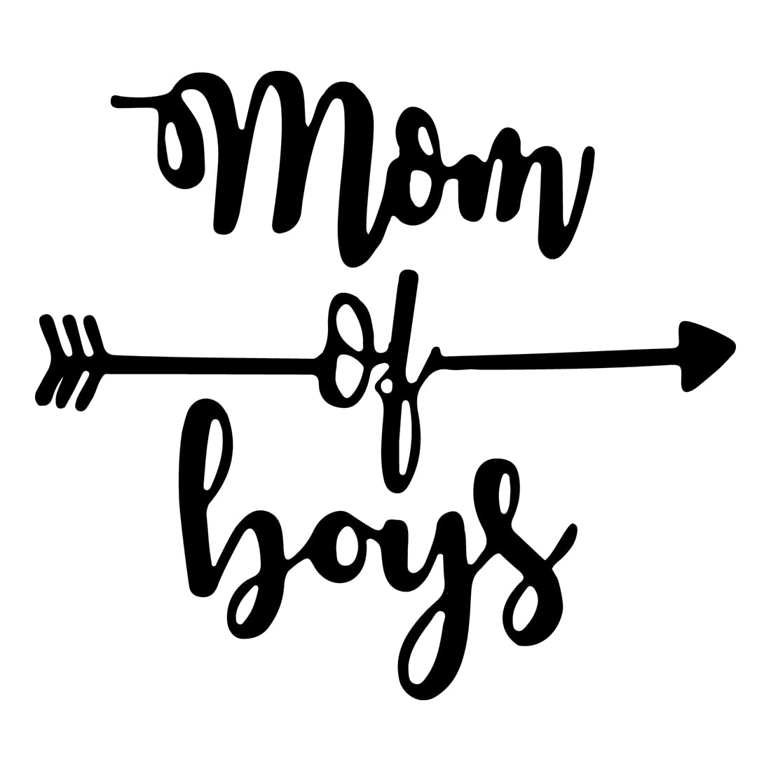Premium Waterproof Vinyl Decal Stickers (Set of 2) - Black Boys Design for Laptop, Phone, Helmet, Car Window, Mug & Wall Decor | Perfect for Mom Life, School, Office & Home Decoration